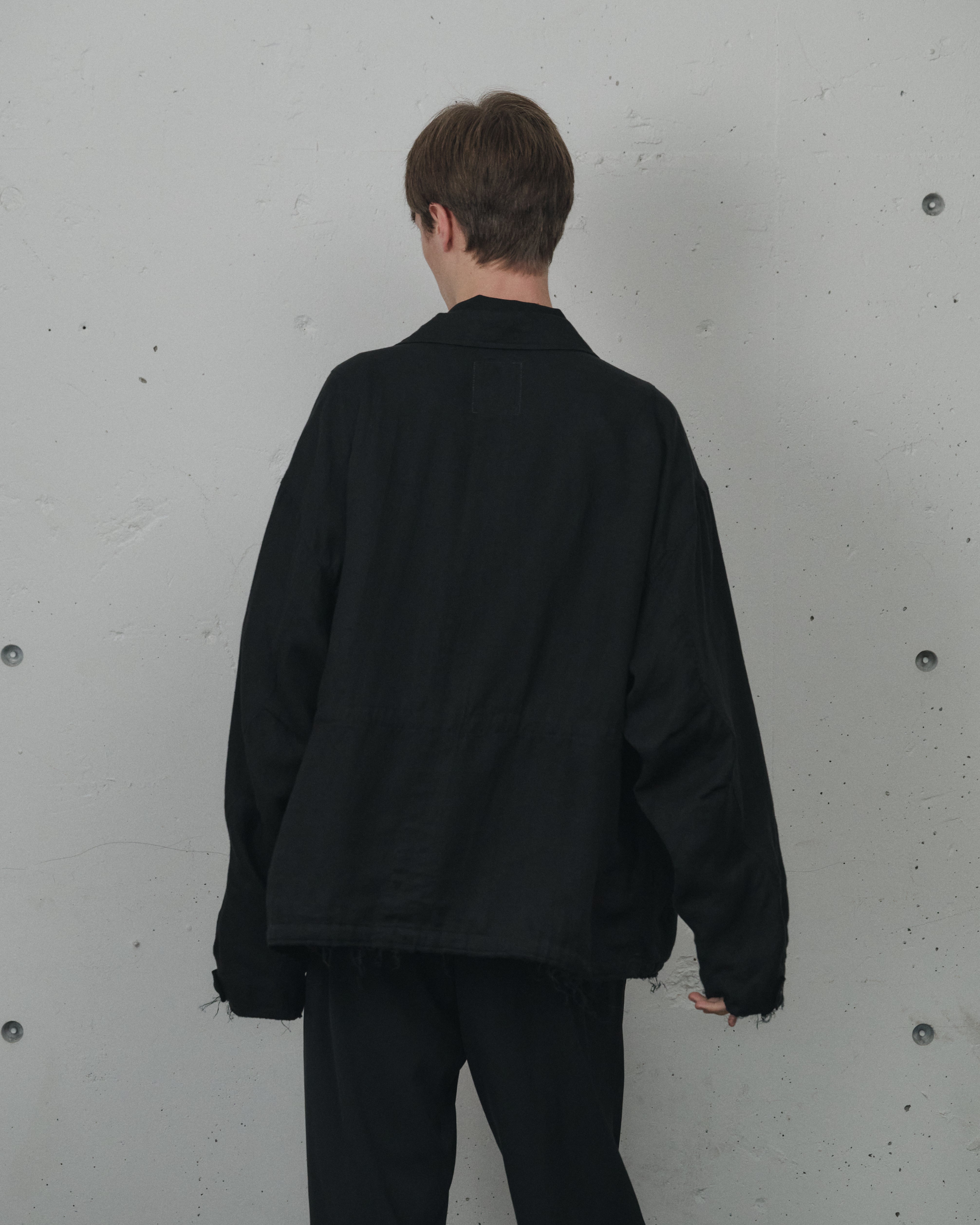 100/S LINEN FIELD JACKET(BLACK)