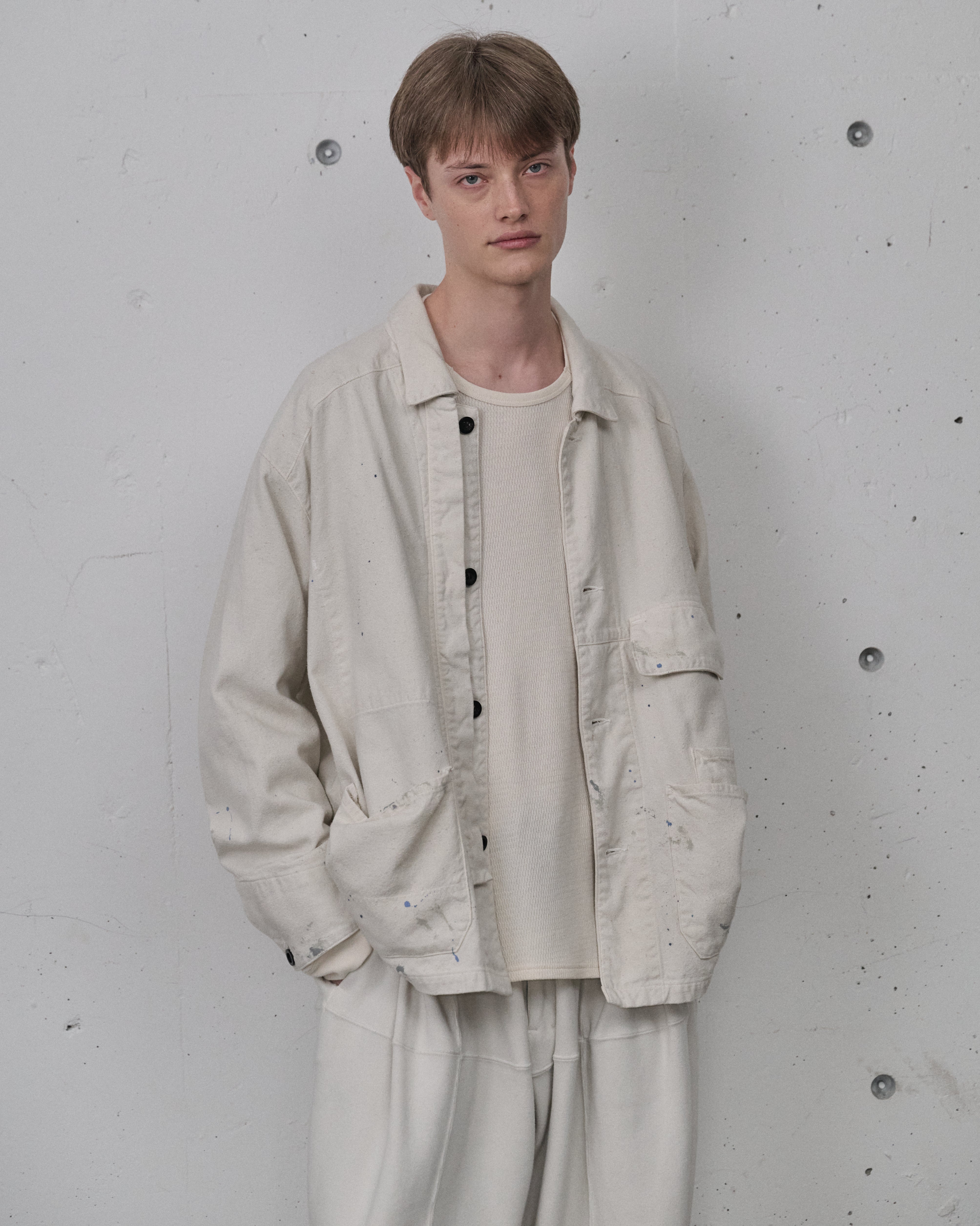 C/R DUCK COVERALL JACKET(WHITE)