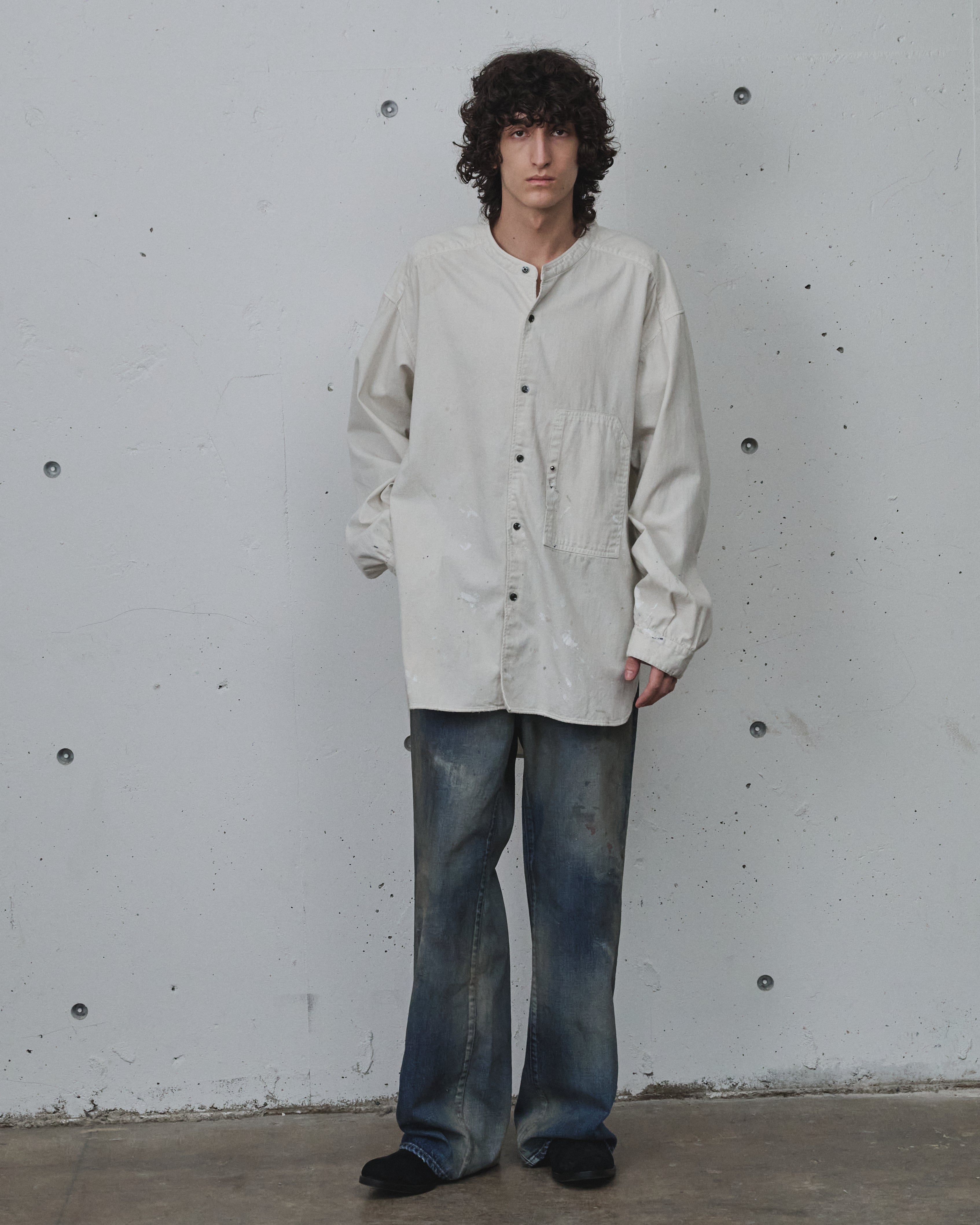 AGING MIDDLE STRAIGHT 5P DENIM PANTS(INDIGO)