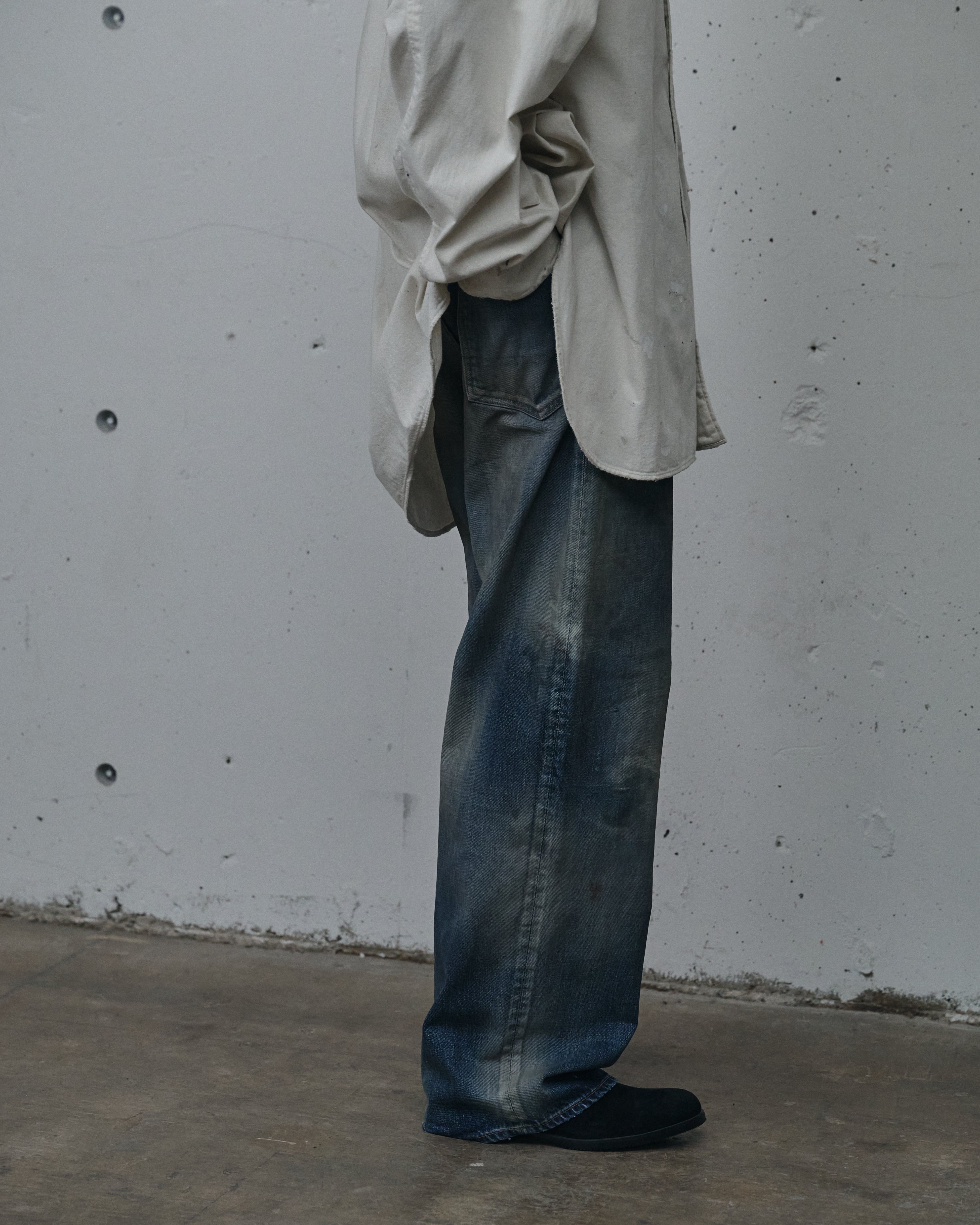 AGING MIDDLE STRAIGHT 5P DENIM PANTS(INDIGO)