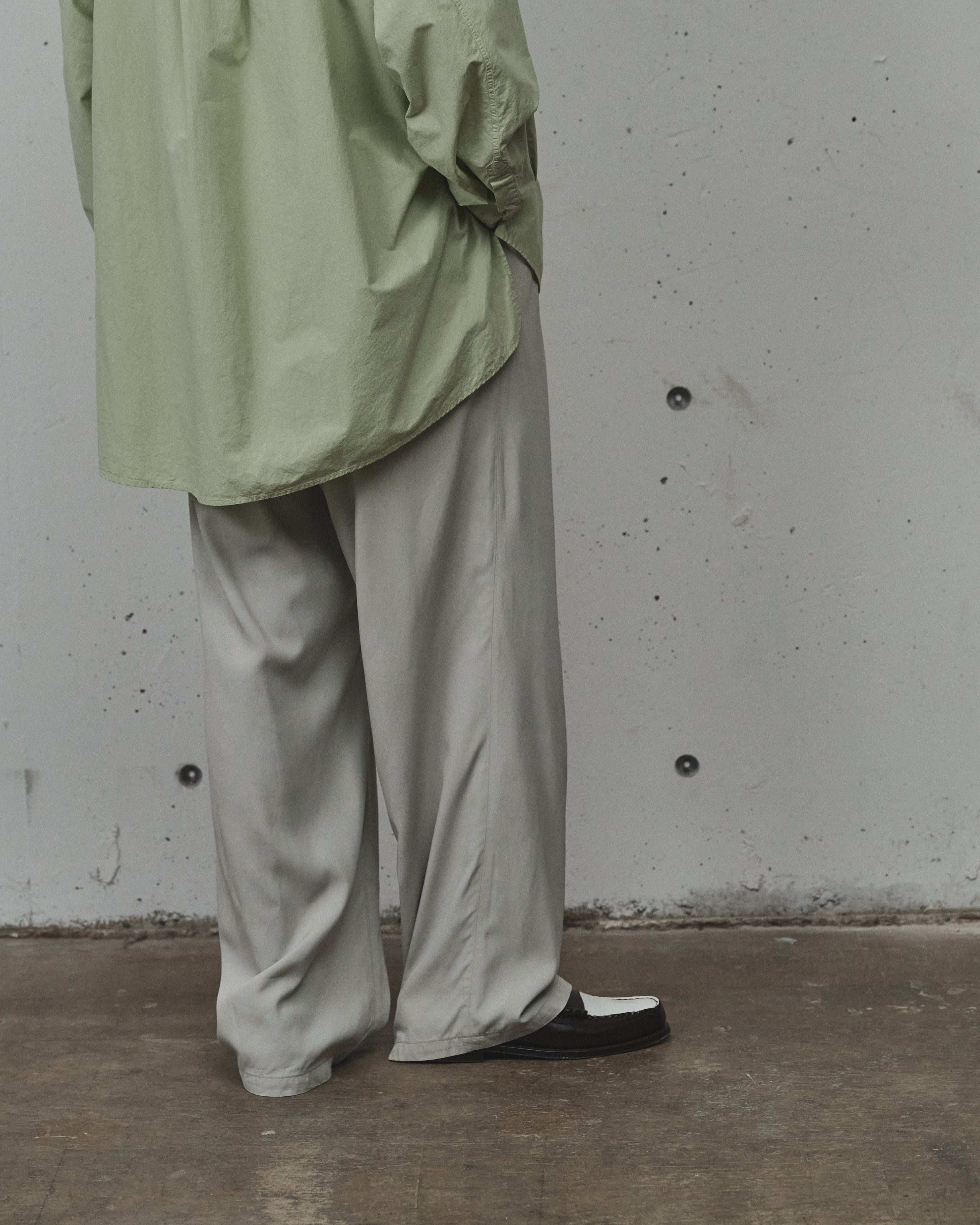 VISCOSE BELT-LESS TROUSERS(MINT)