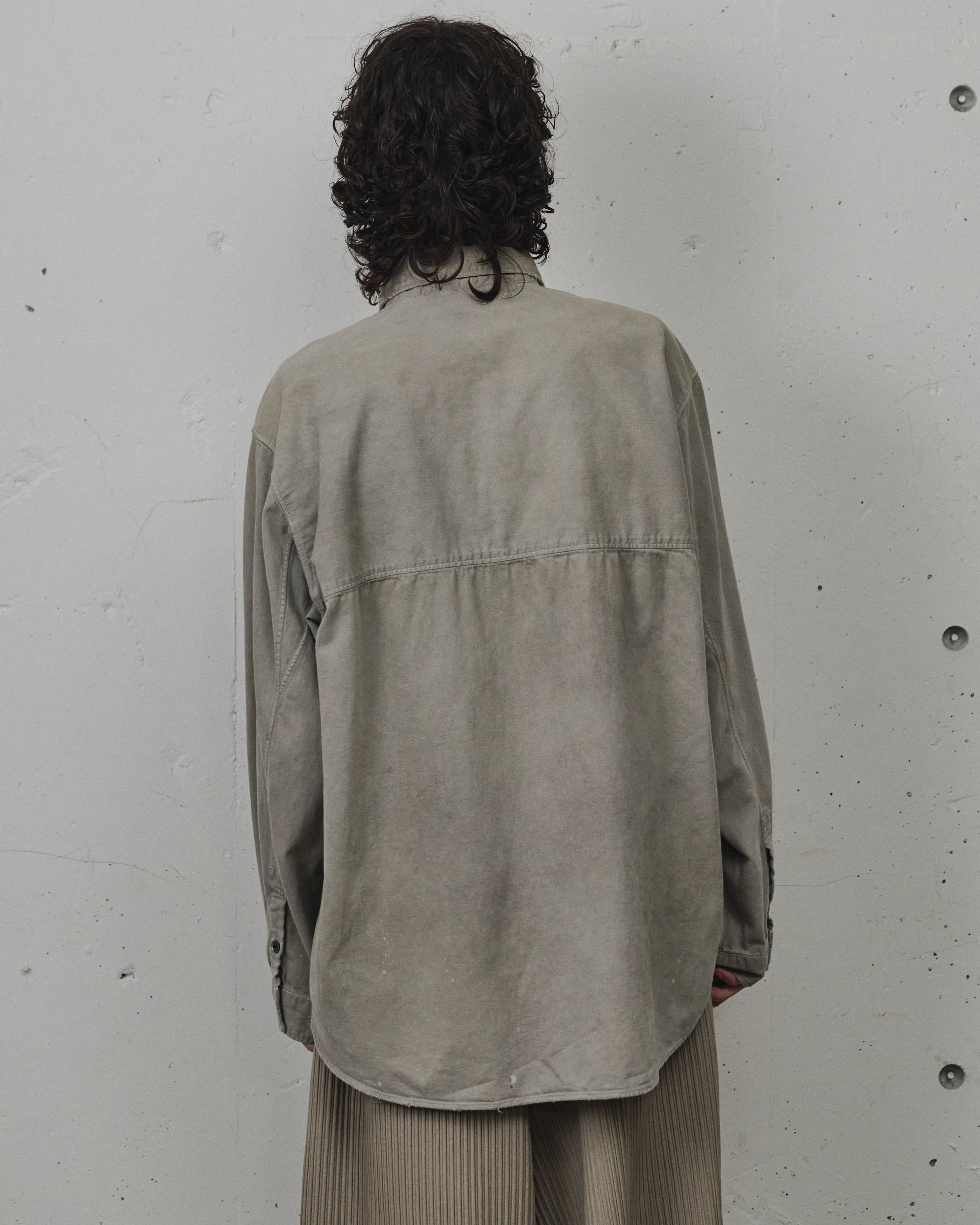 DENIM DRESS SHIRT(GRAY)