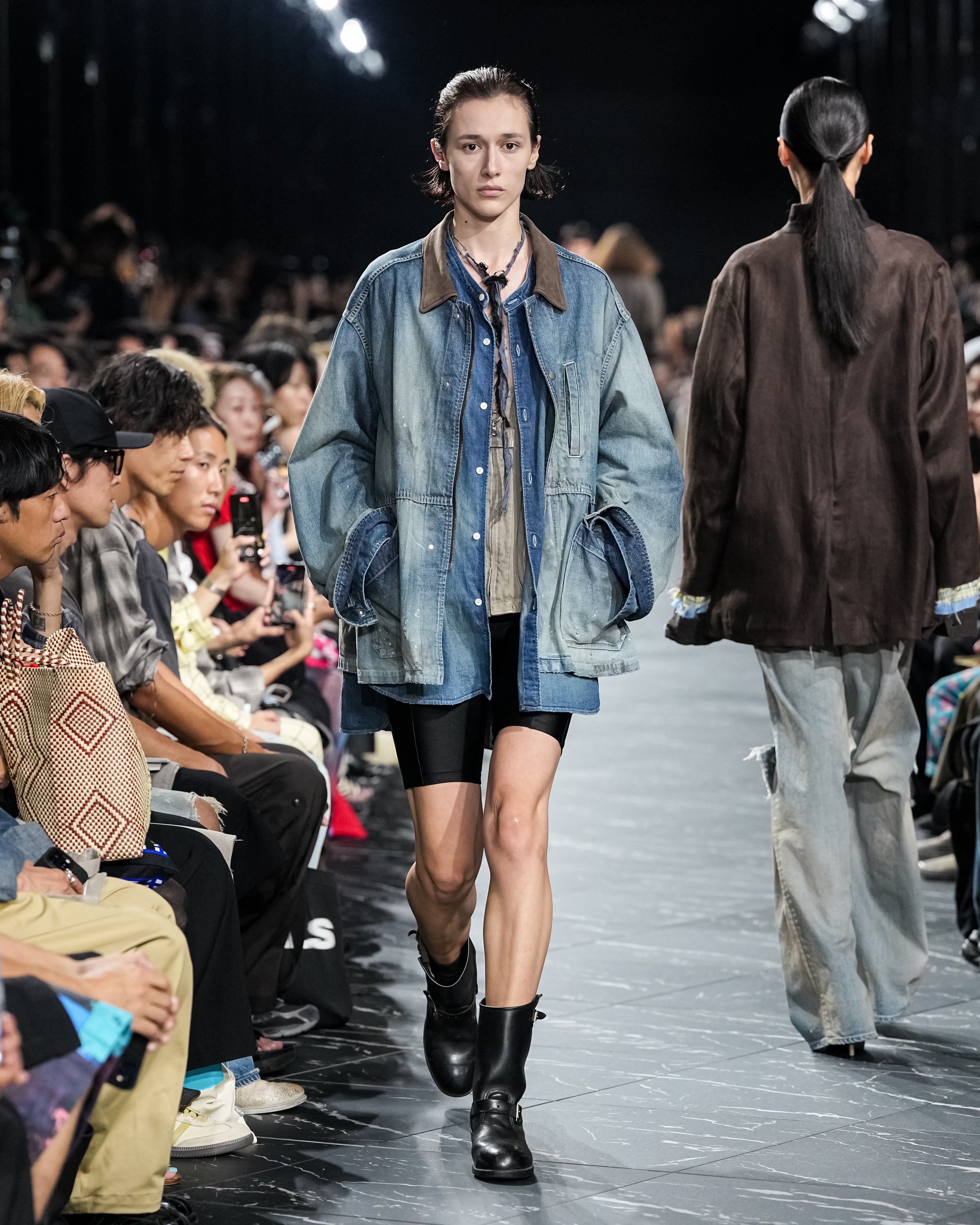 DENIM BAND COLLAR SHIRT(INDIGO)