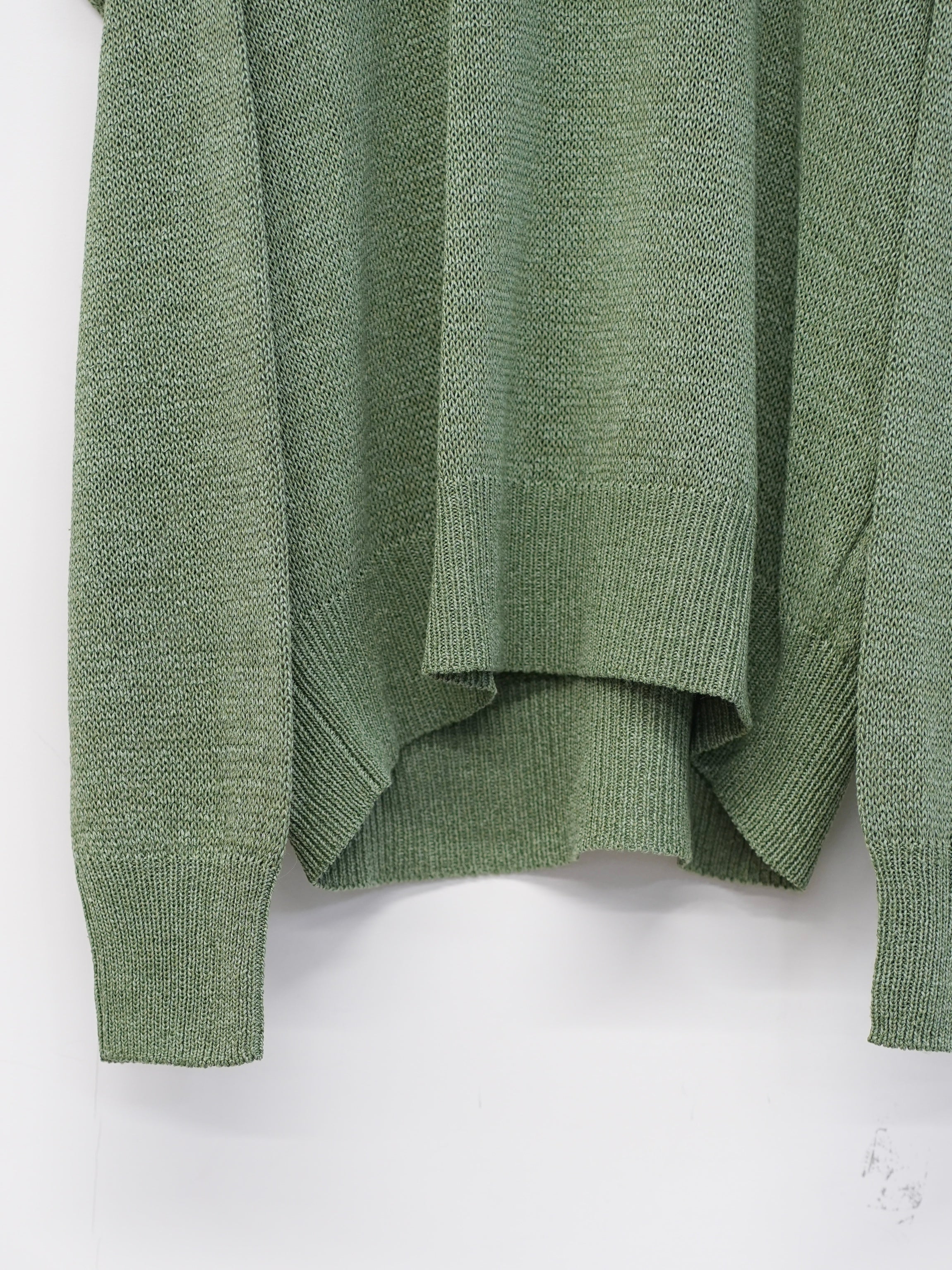 WASHI PAPER POLO SWEATER(Sauge)