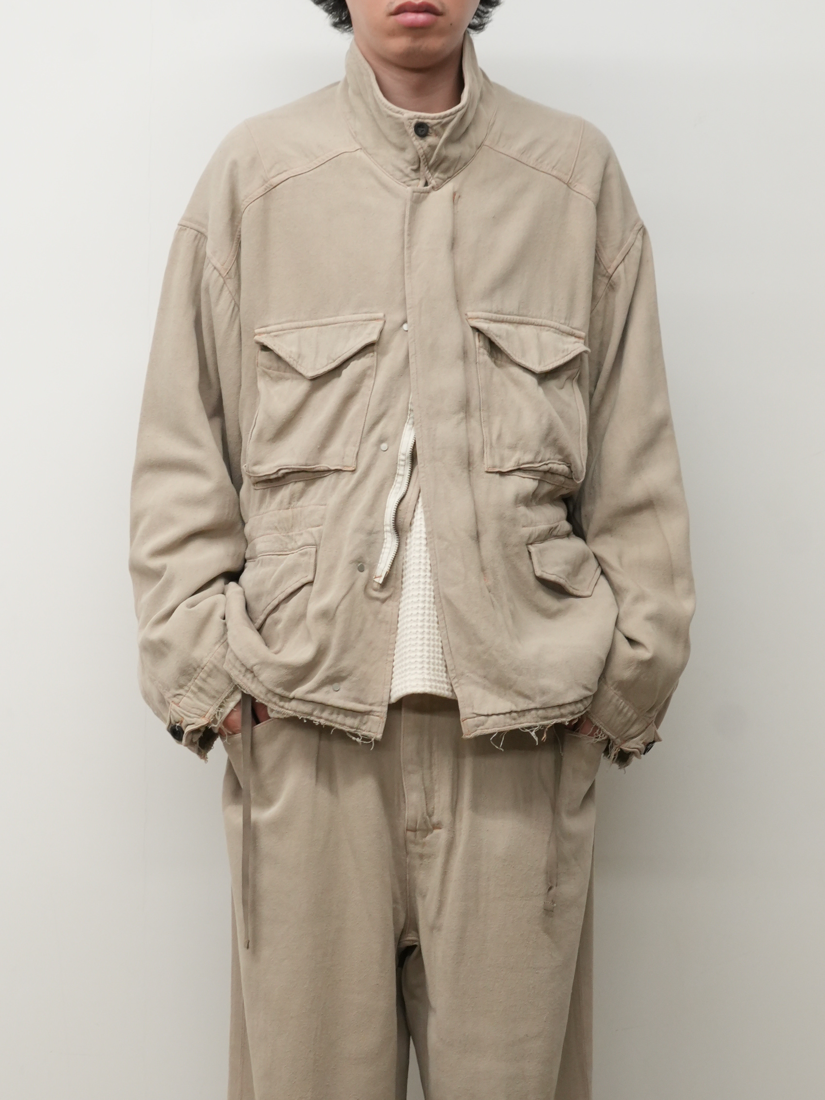 SILK SUEDE FIELD JACKET(SAND)