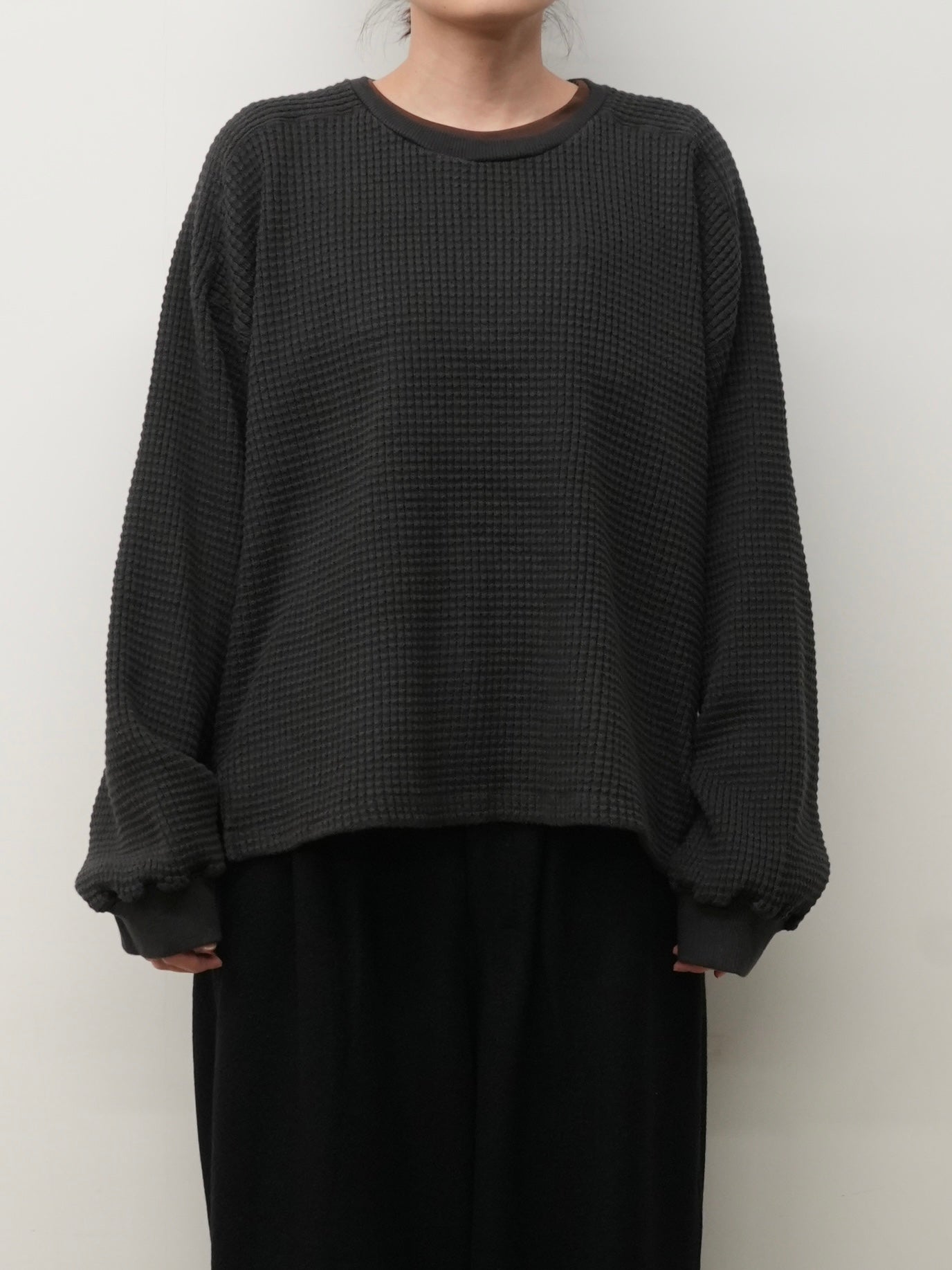 HEAVY WAFFLE OVER LS(BLACK)