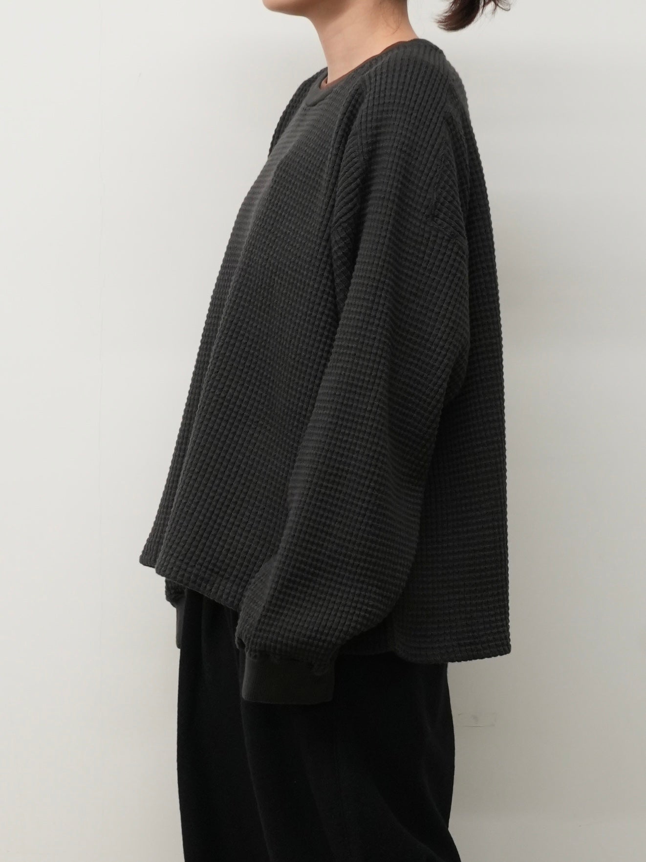 HEAVY WAFFLE OVER LS(BLACK)