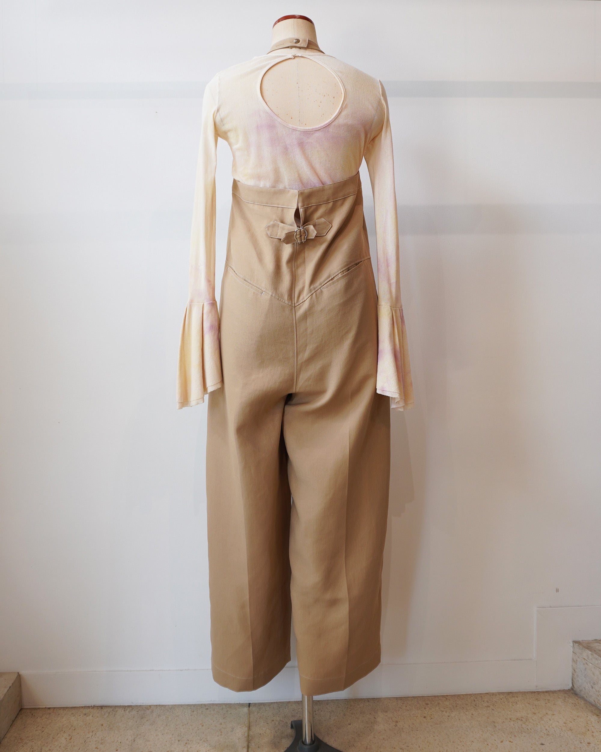 Wide Slacks Jumpsuit(Beige)