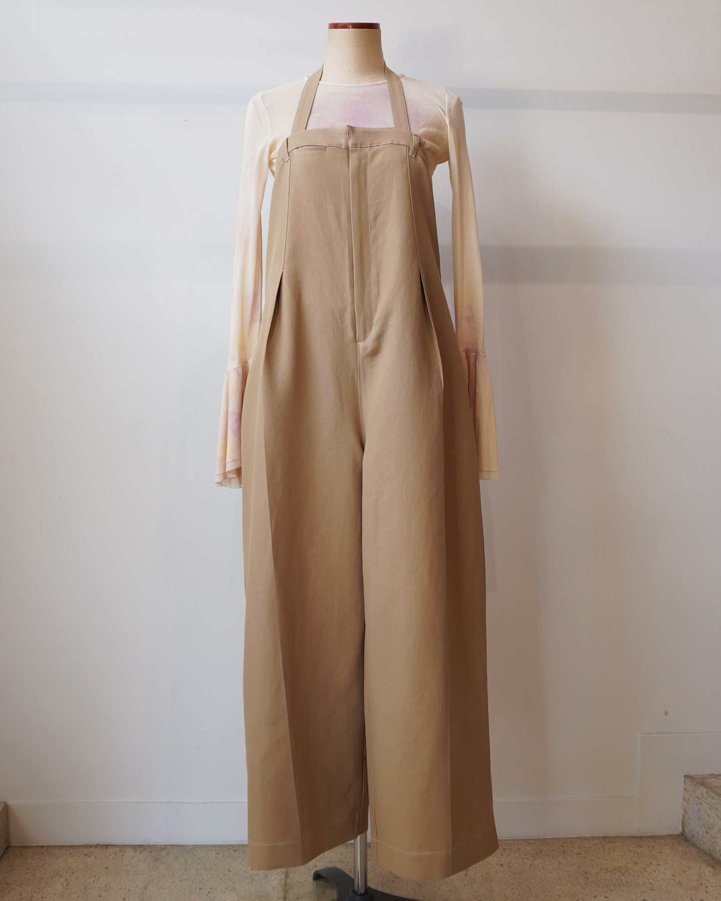 Wide Slacks Jumpsuit(Beige)