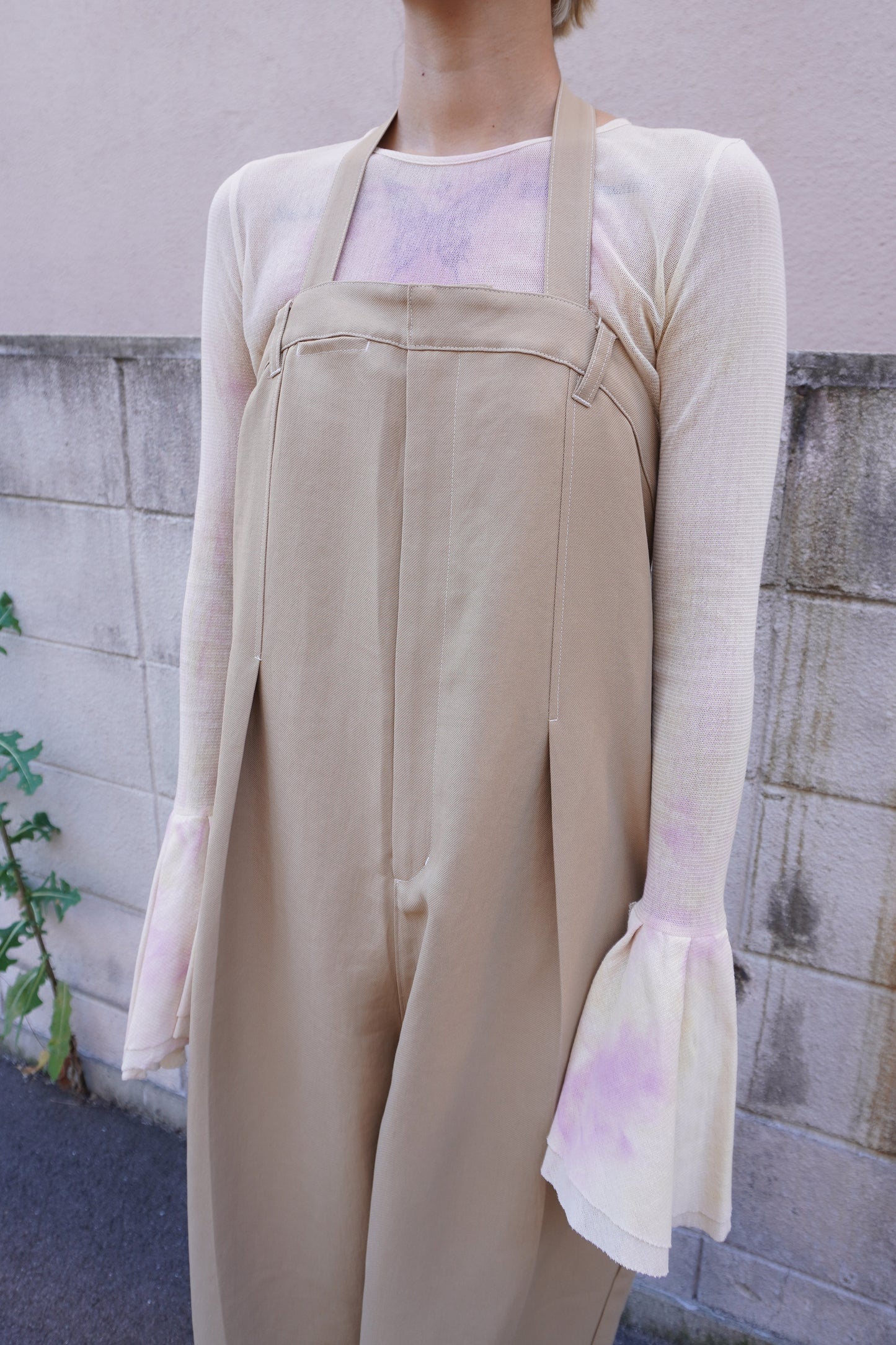 Wide Slacks Jumpsuit(Beige)