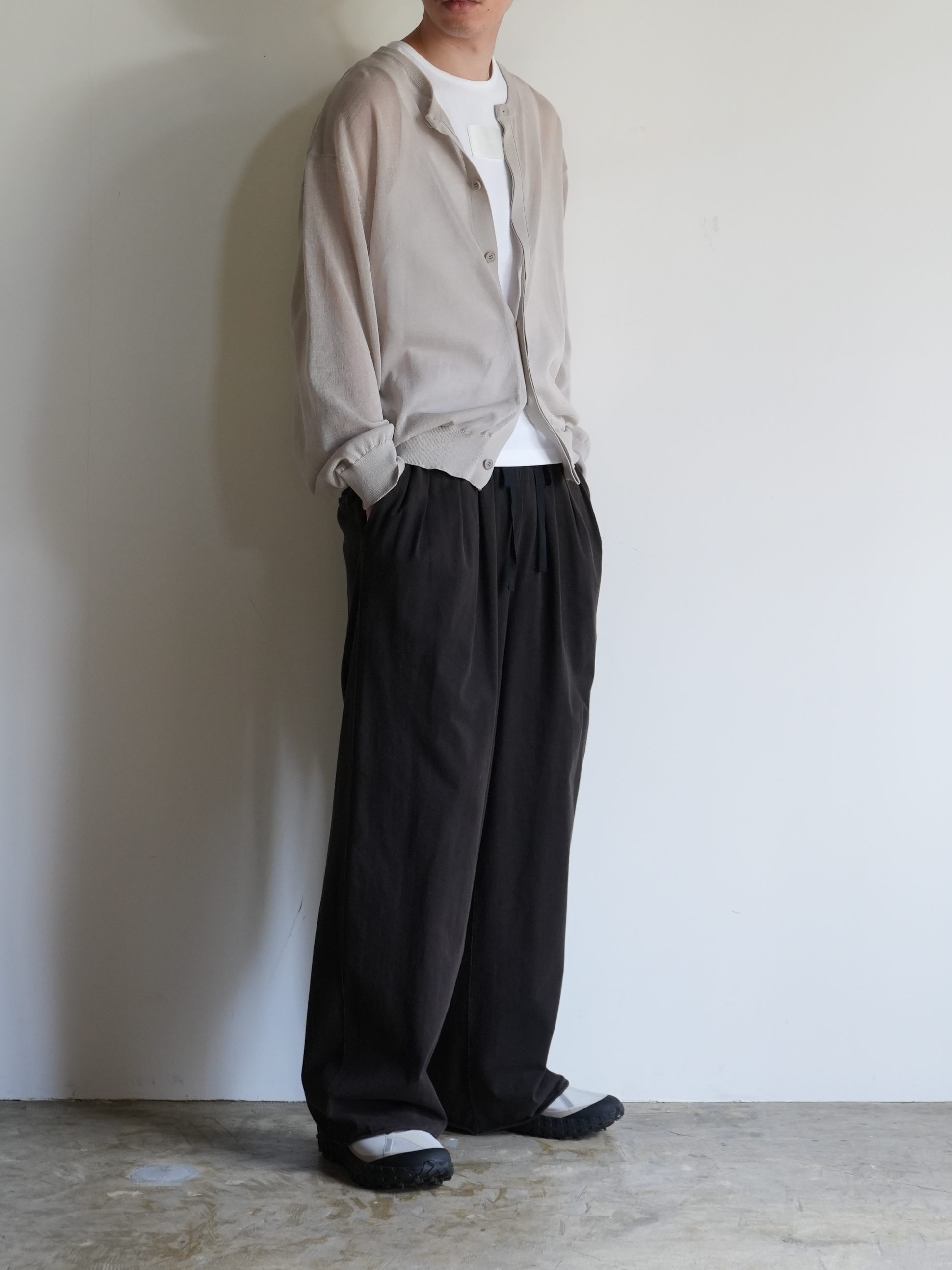 【ANCELLM/exclusive】FADED DRAPE WIDE EASY CUT SLACKS EX