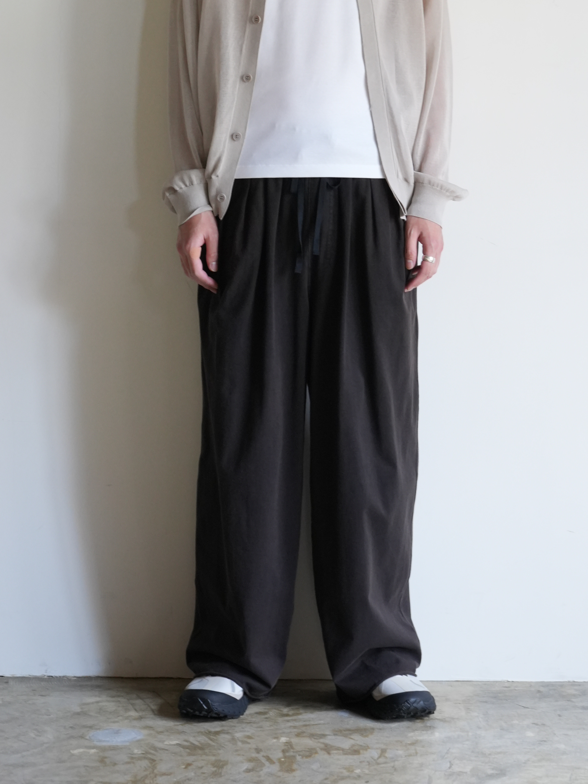 【ANCELLM/exclusive】FADED DRAPE WIDE EASY CUT SLACKS EX