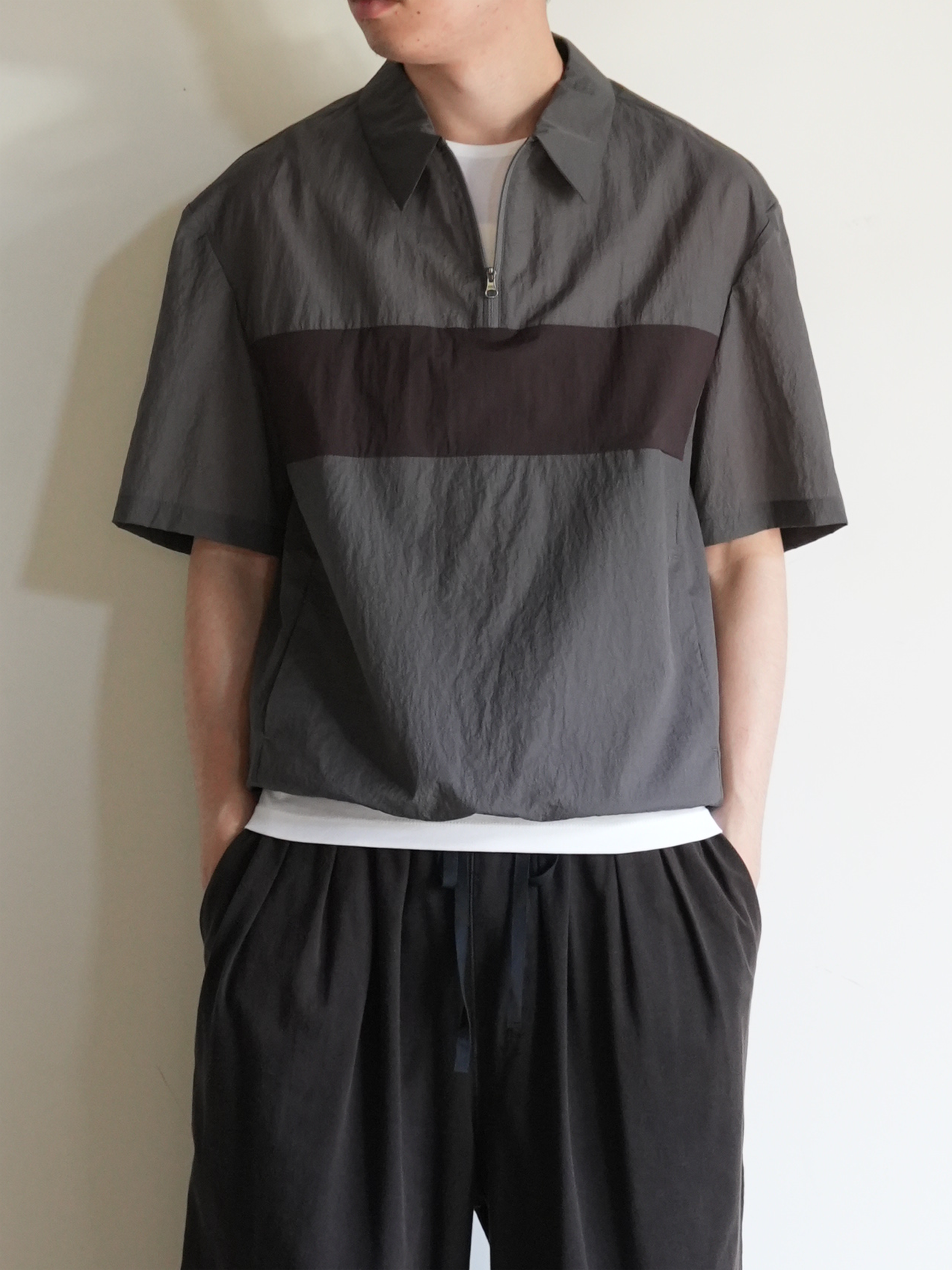 SHEER COLOR BLOCK TOP