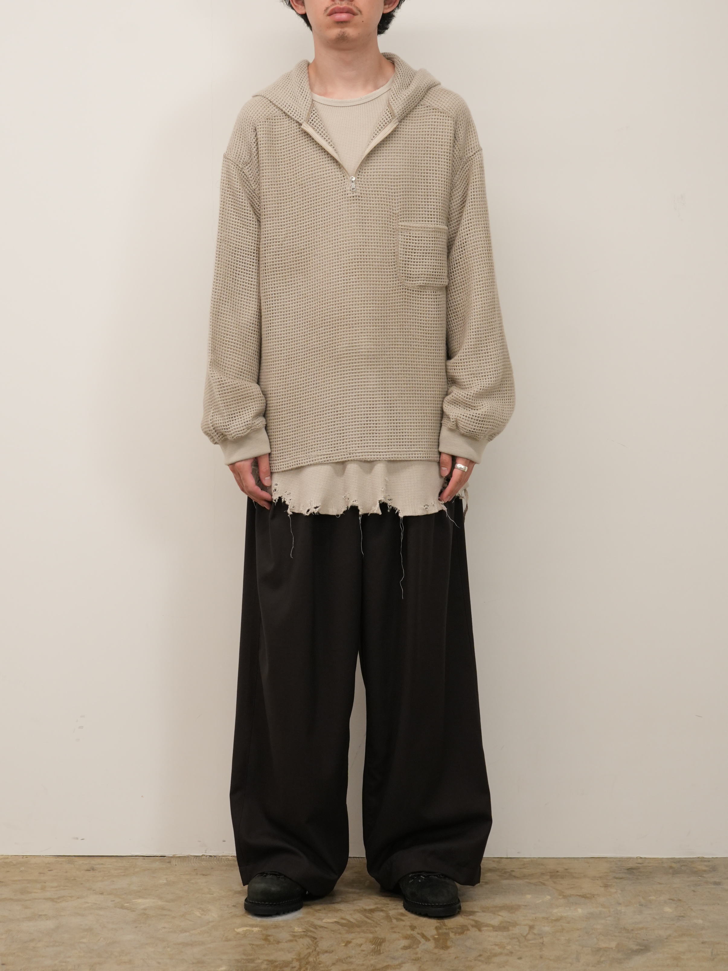 WOOL RUSSELL HOODIE(SAND)