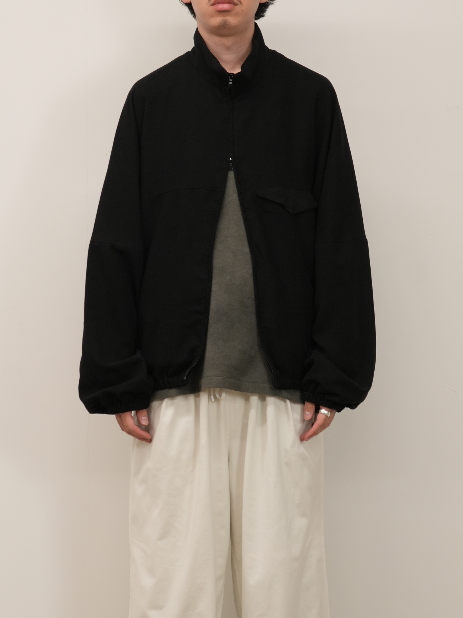 VEGAN SUEDE KIMONO BLOUSON(BLACK)