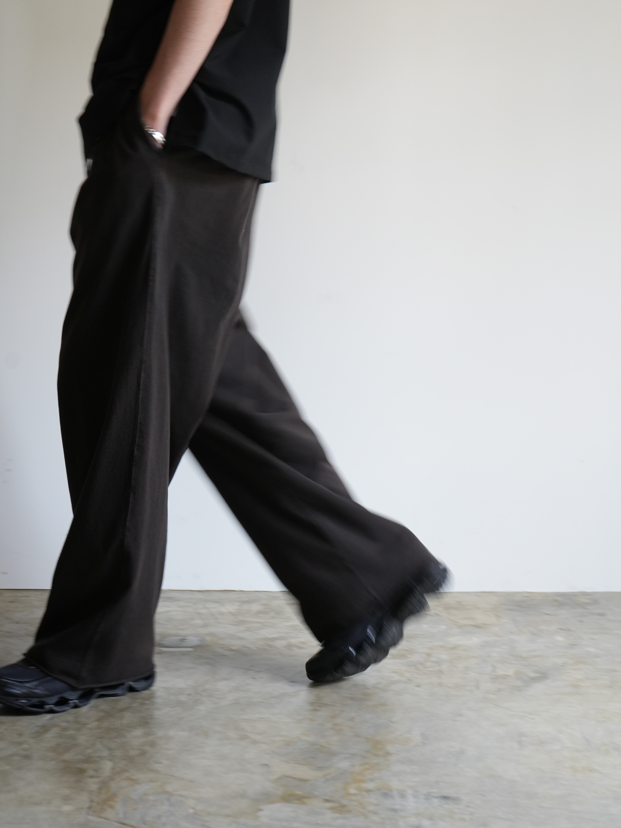 【ANCELLM/exclusive】FADED DRAPE WIDE EASY CUT SLACKS EX