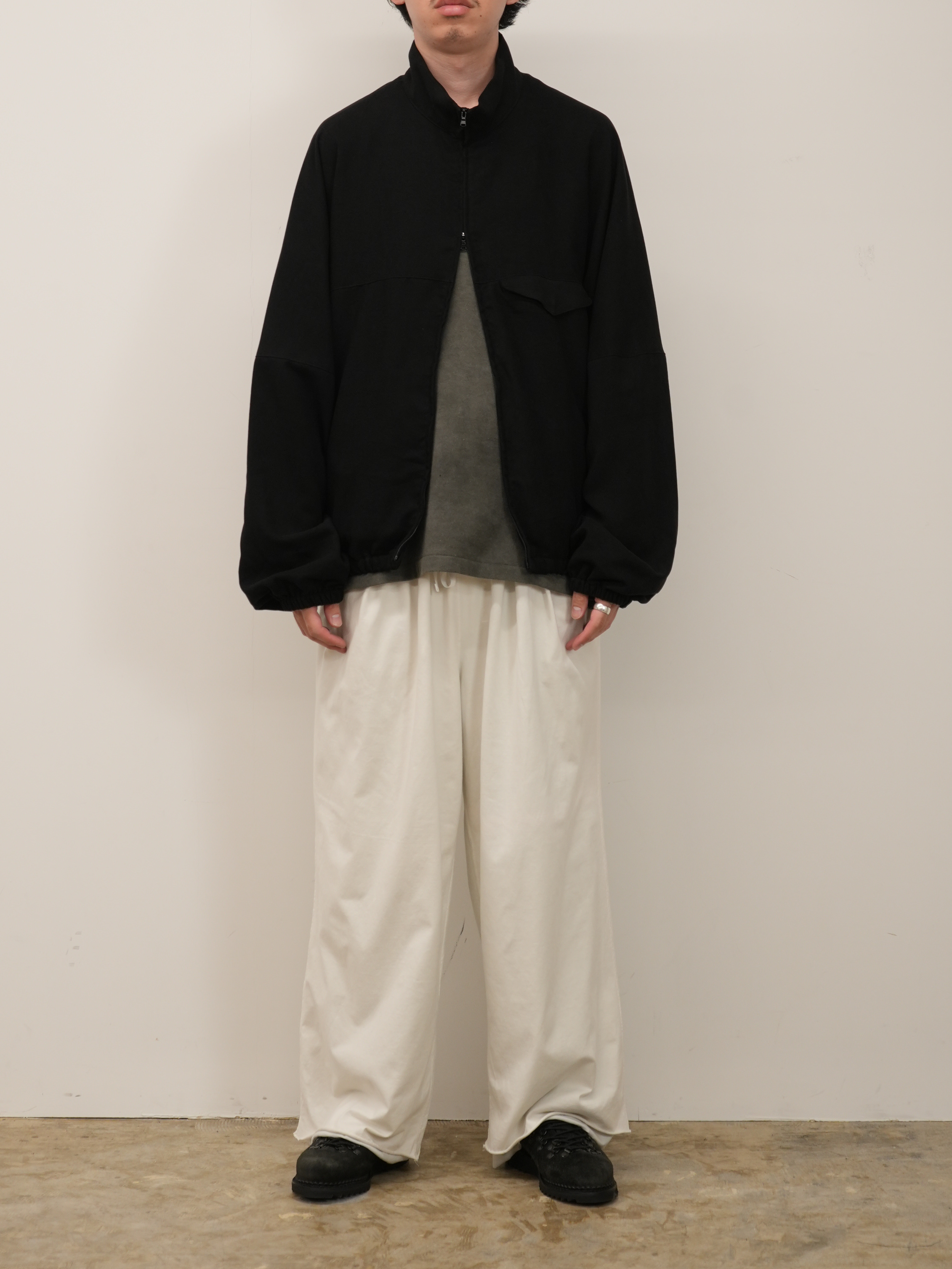VEGAN SUEDE KIMONO BLOUSON(BLACK)