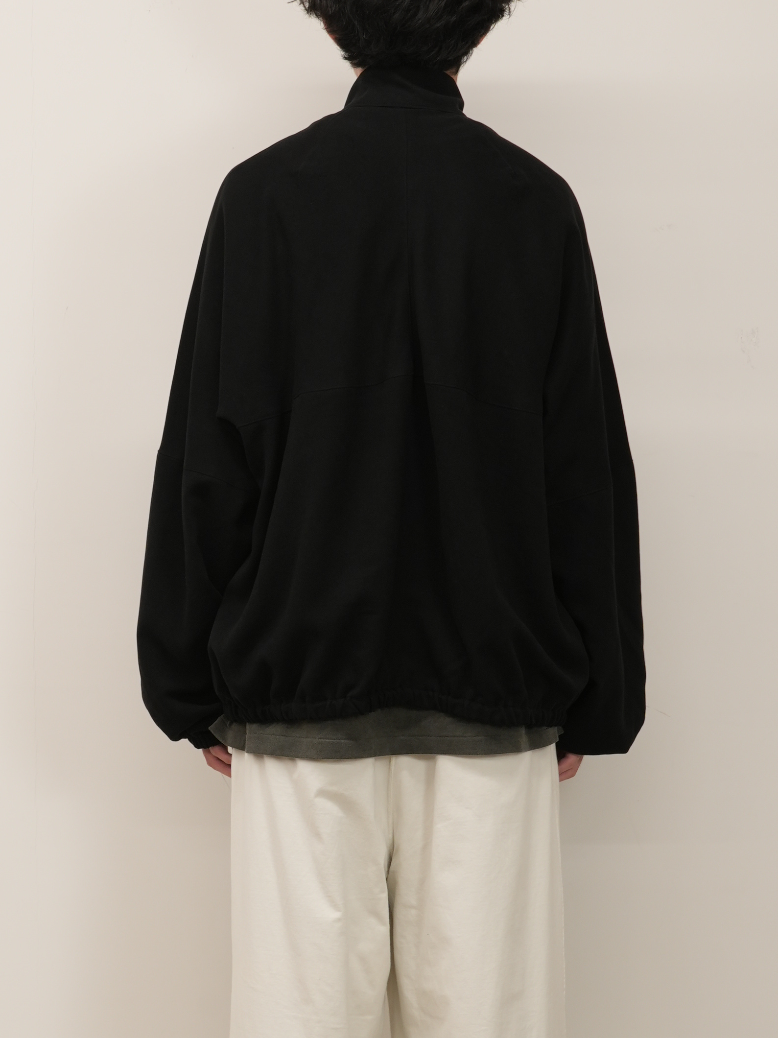 VEGAN SUEDE KIMONO BLOUSON(BLACK)