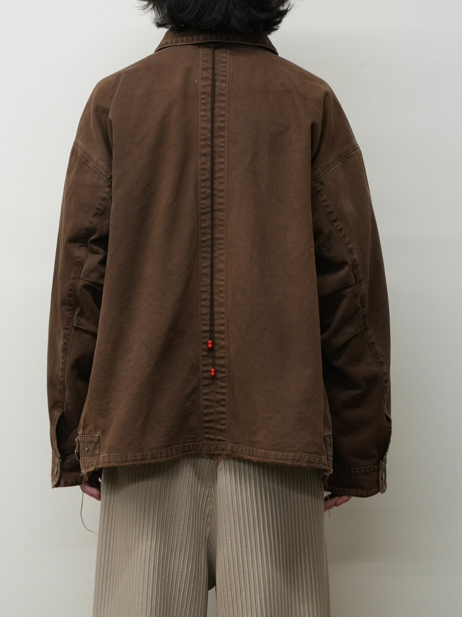 HIGHCOUNT DRILL AGING JACKET(BROWN)