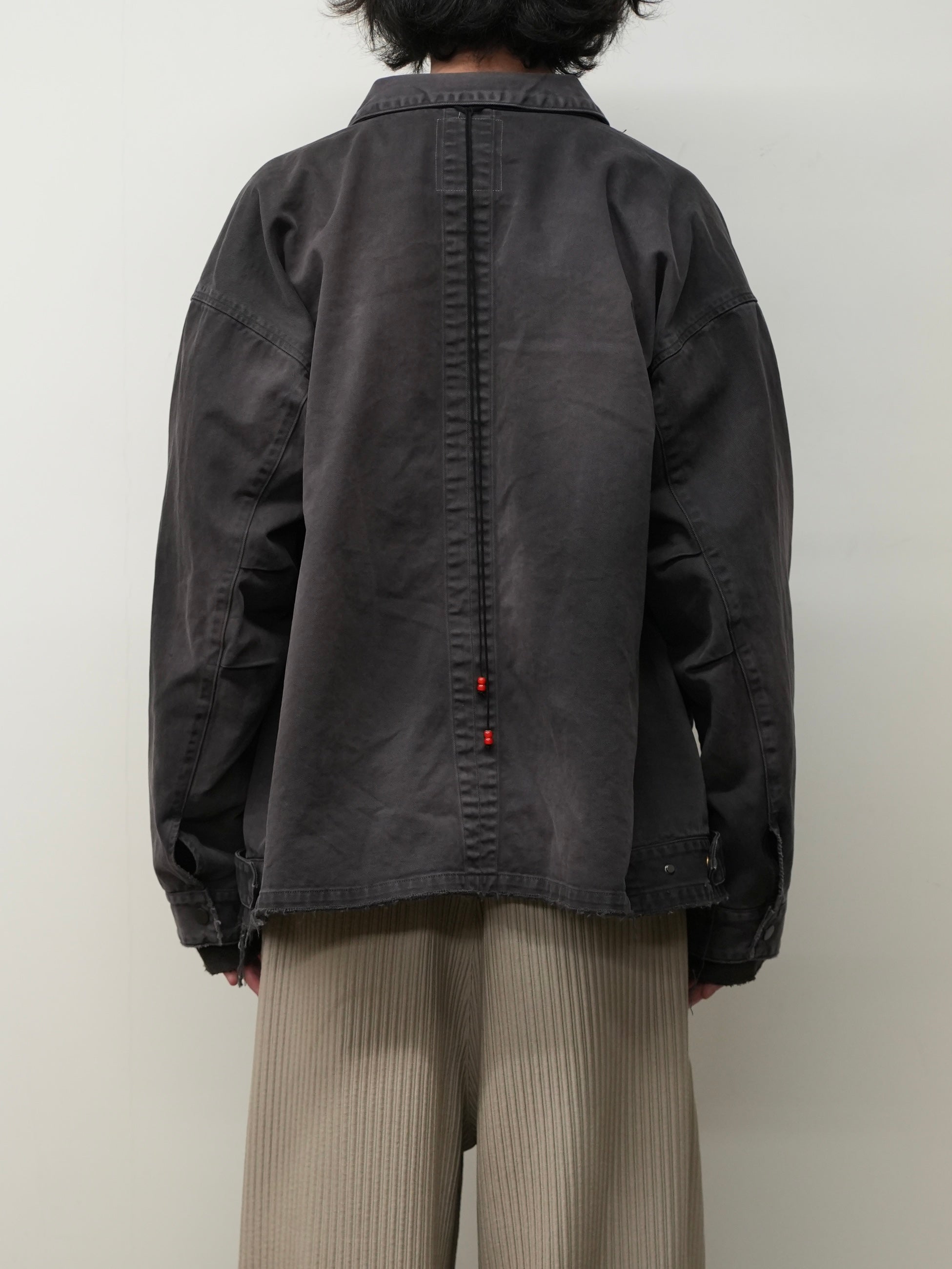 HIGHCOUNT DRILL AGING JACKET(BLACK)