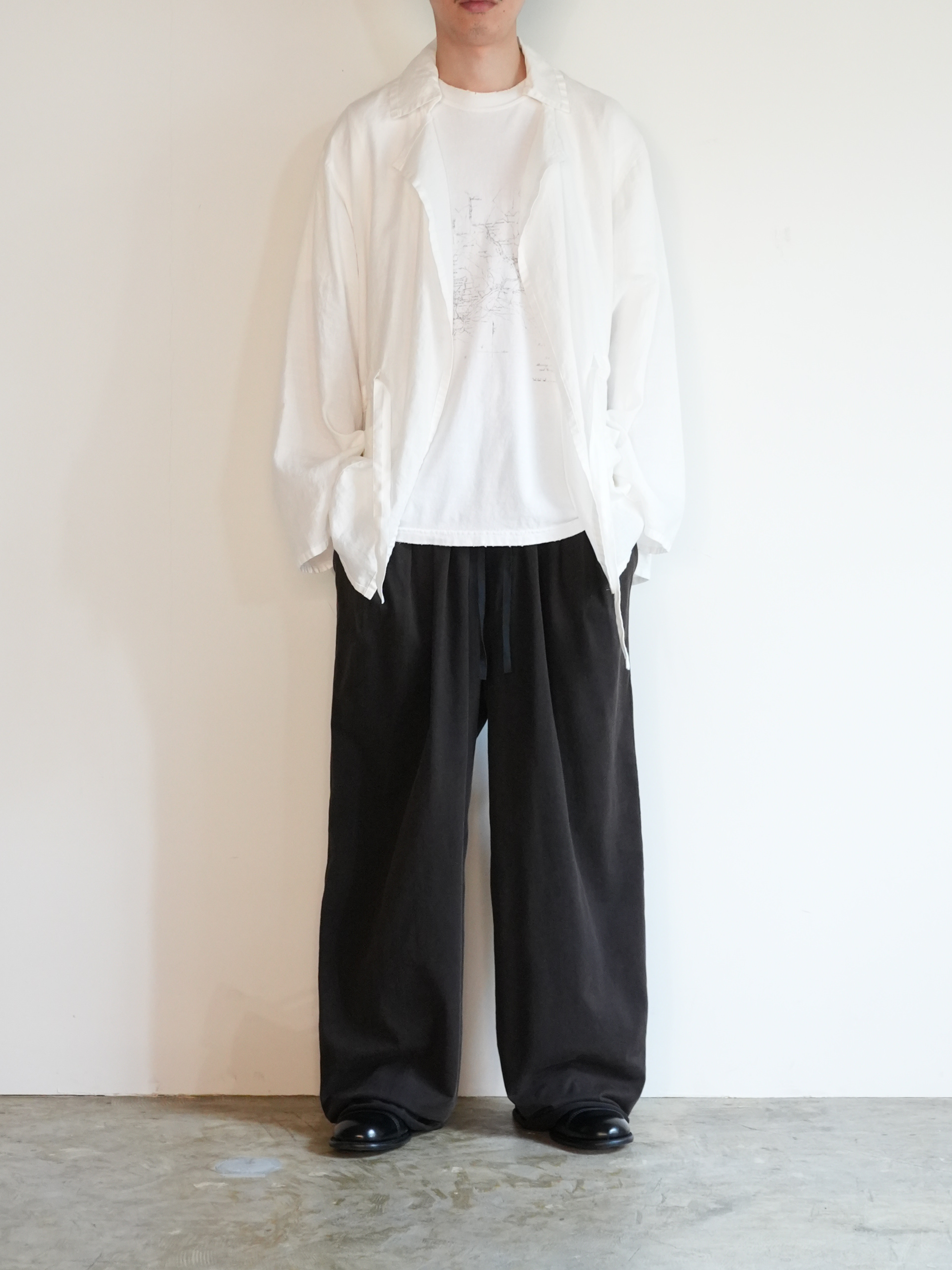 【ANCELLM/exclusive】FADED DRAPE WIDE EASY CUT SLACKS EX