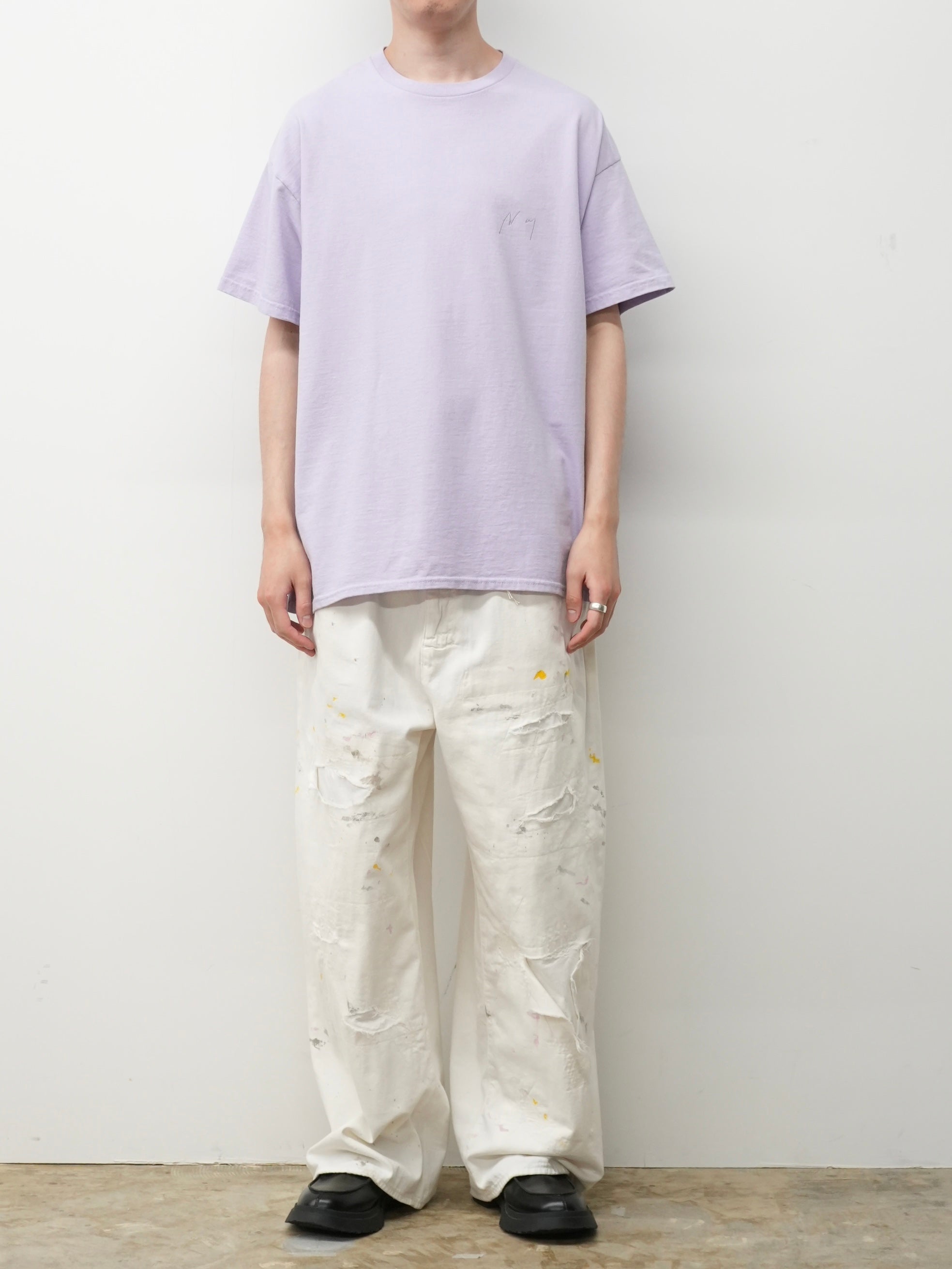 【ANCELLM/exclusive】EMB SOUVENIR T-SHIRT(PURPLE)