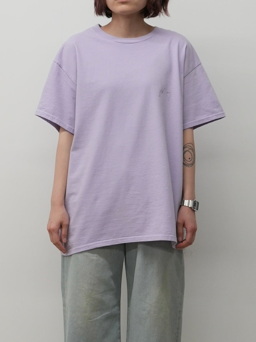 【ANCELLM/exclusive】EMB SOUVENIR T-SHIRT(PURPLE)