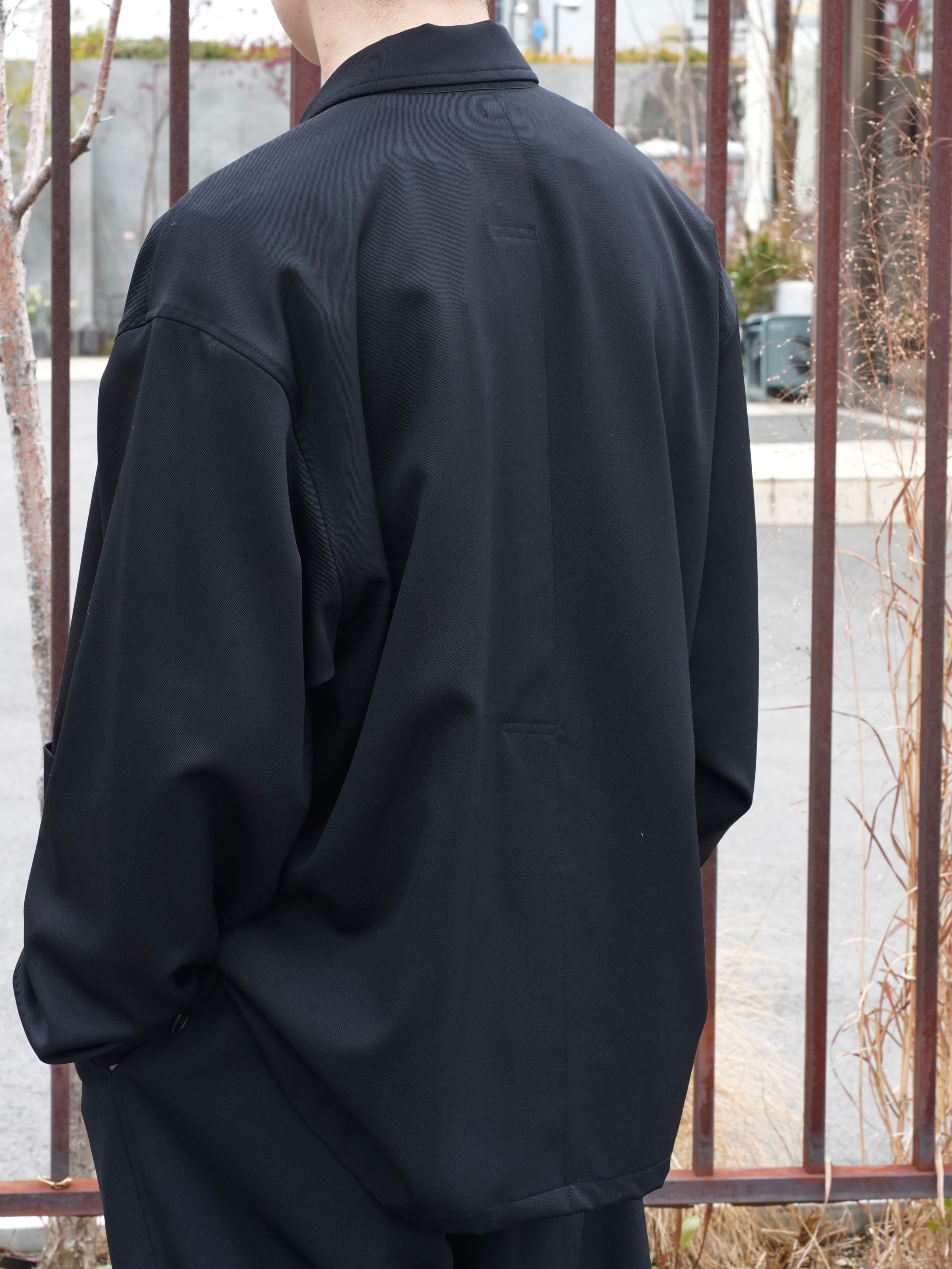 WOOL GABARDINE COVERALL JACKET