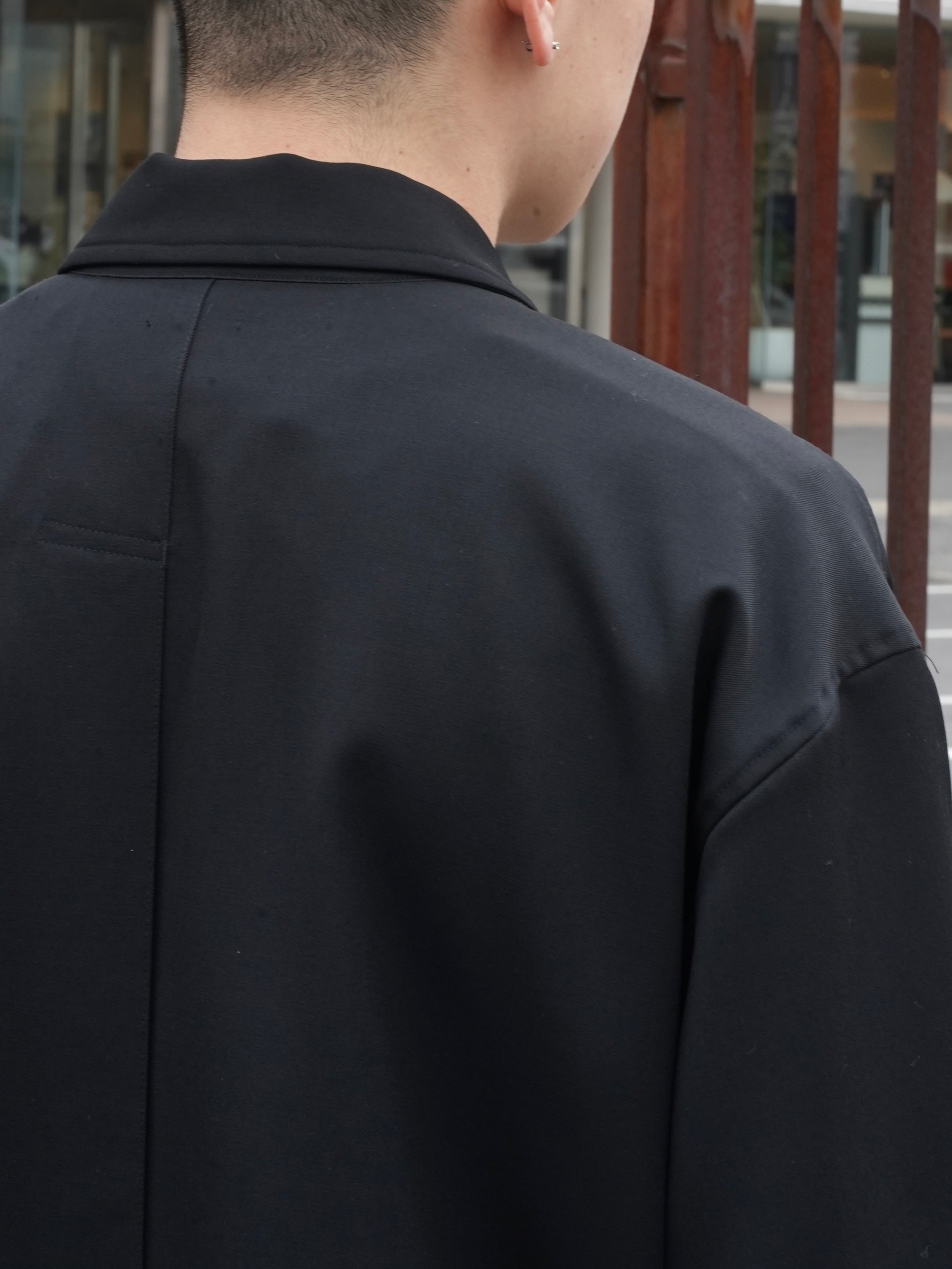 WOOL GABARDINE COVERALL JACKET