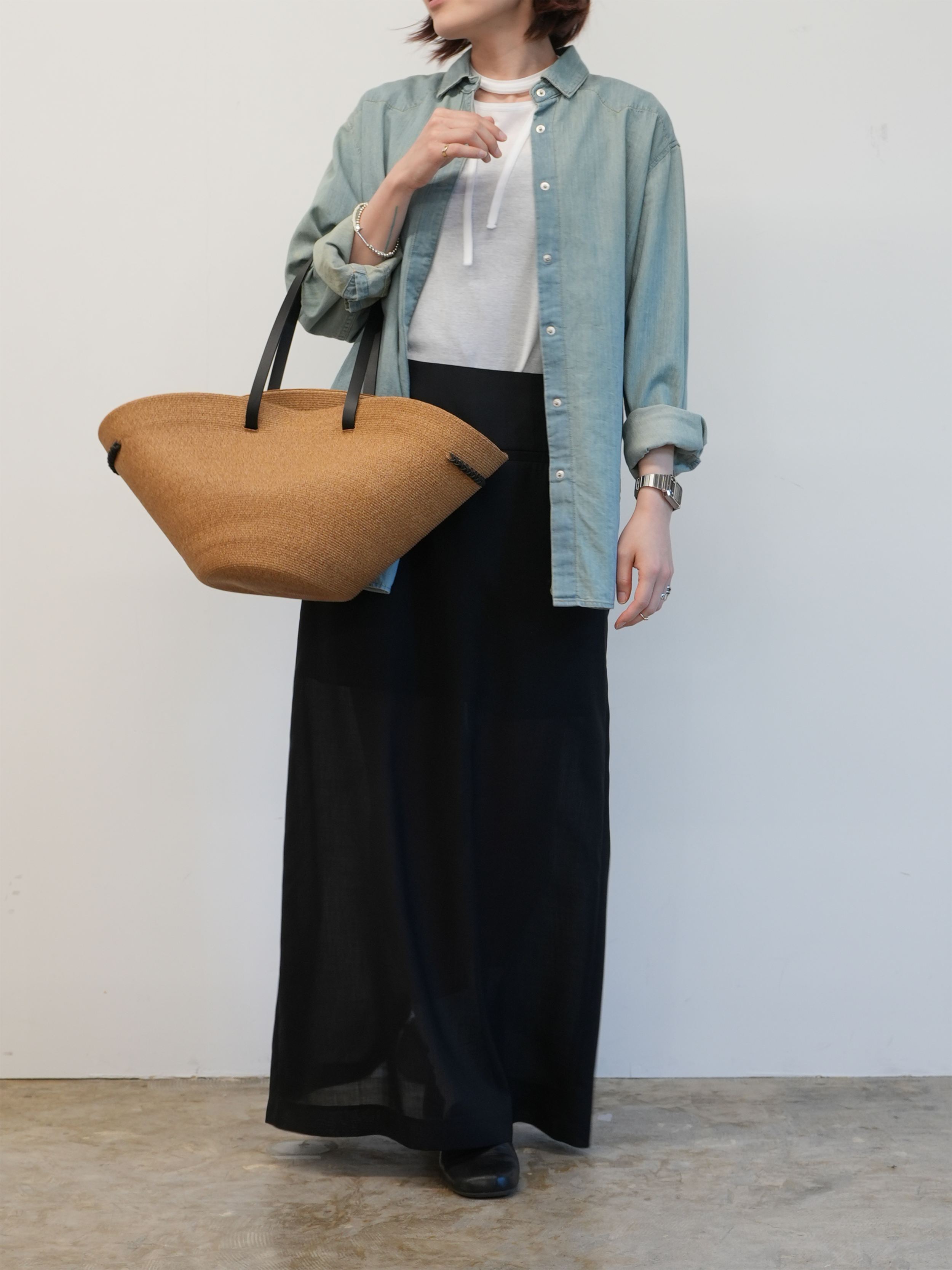 SHEER MAXI LONG SKIRT