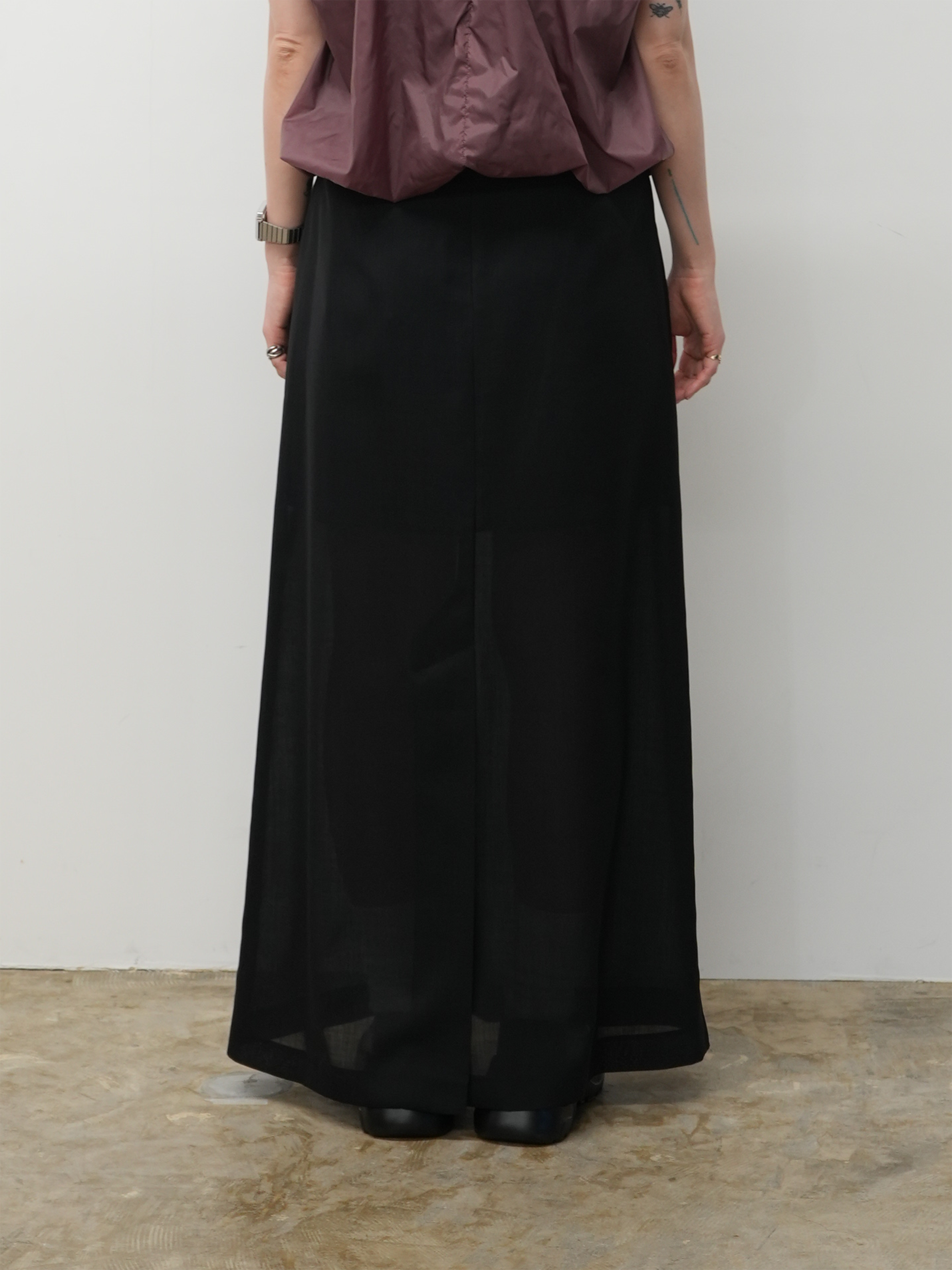 SHEER MAXI LONG SKIRT