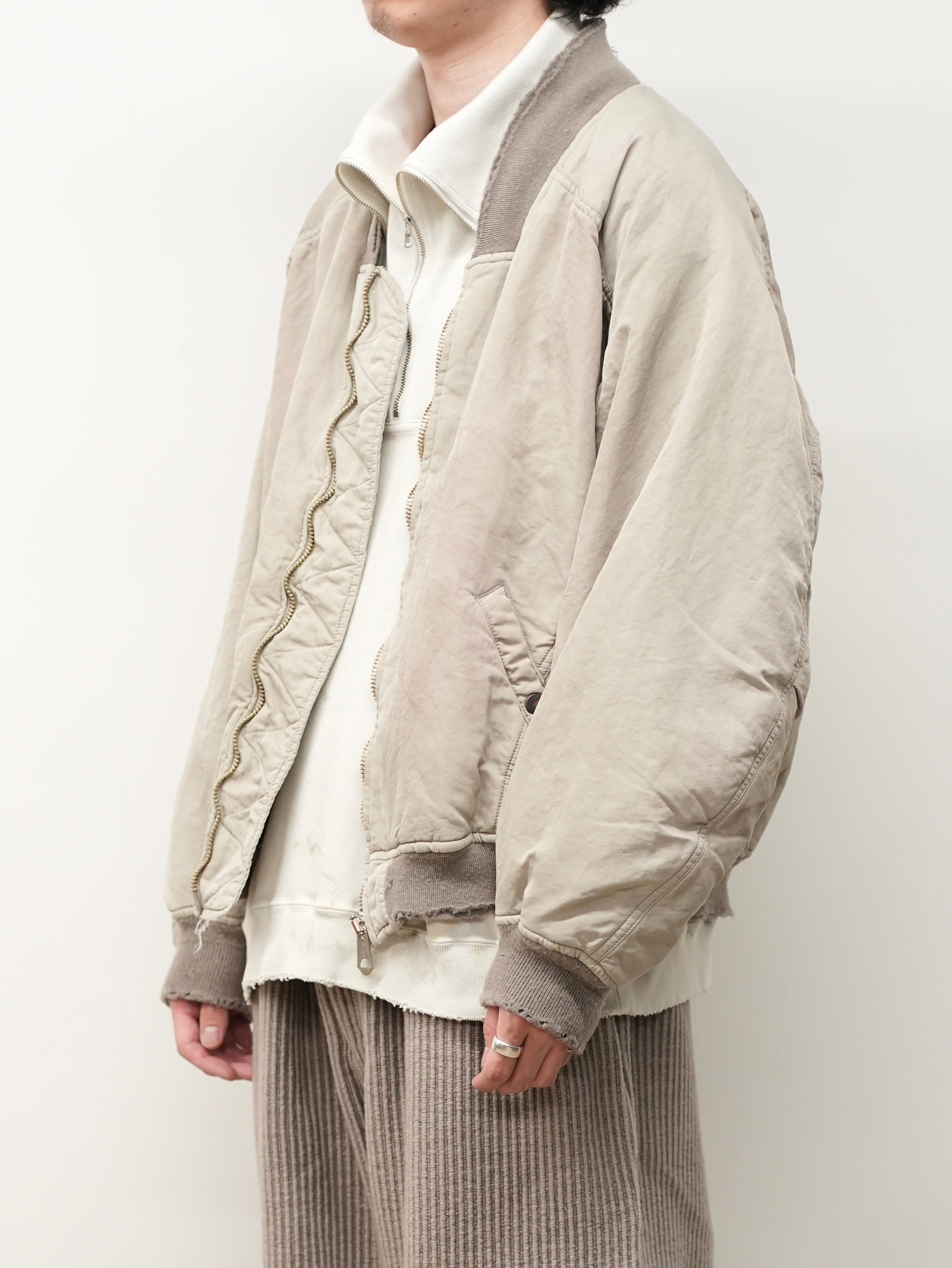 FADED BOMBER JACKET(SAND)