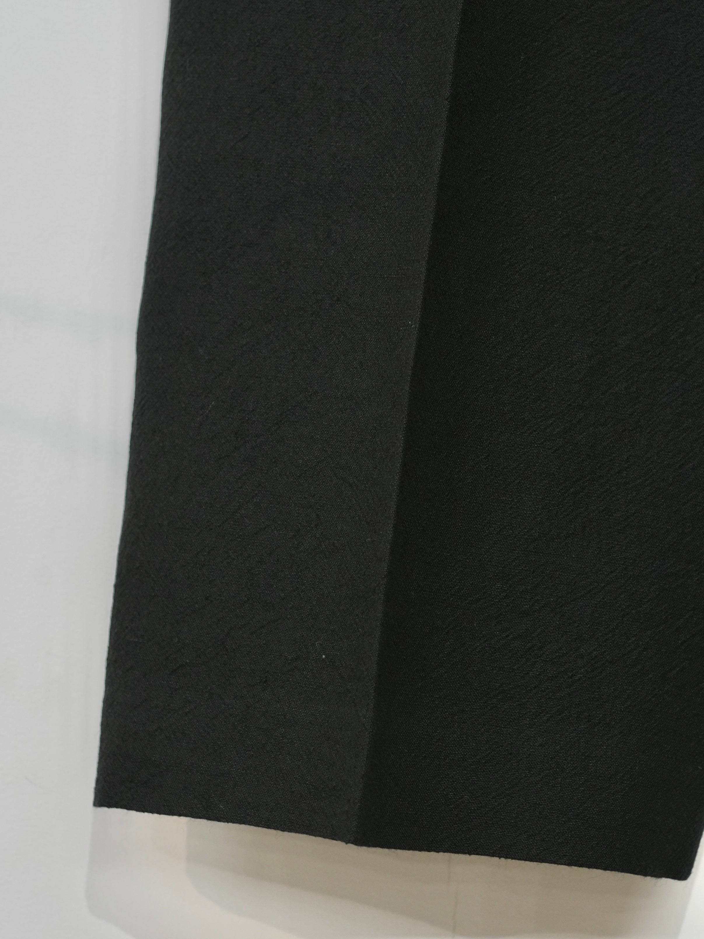 DOUBLE PLEATED WIDE TROUSERS(Black)