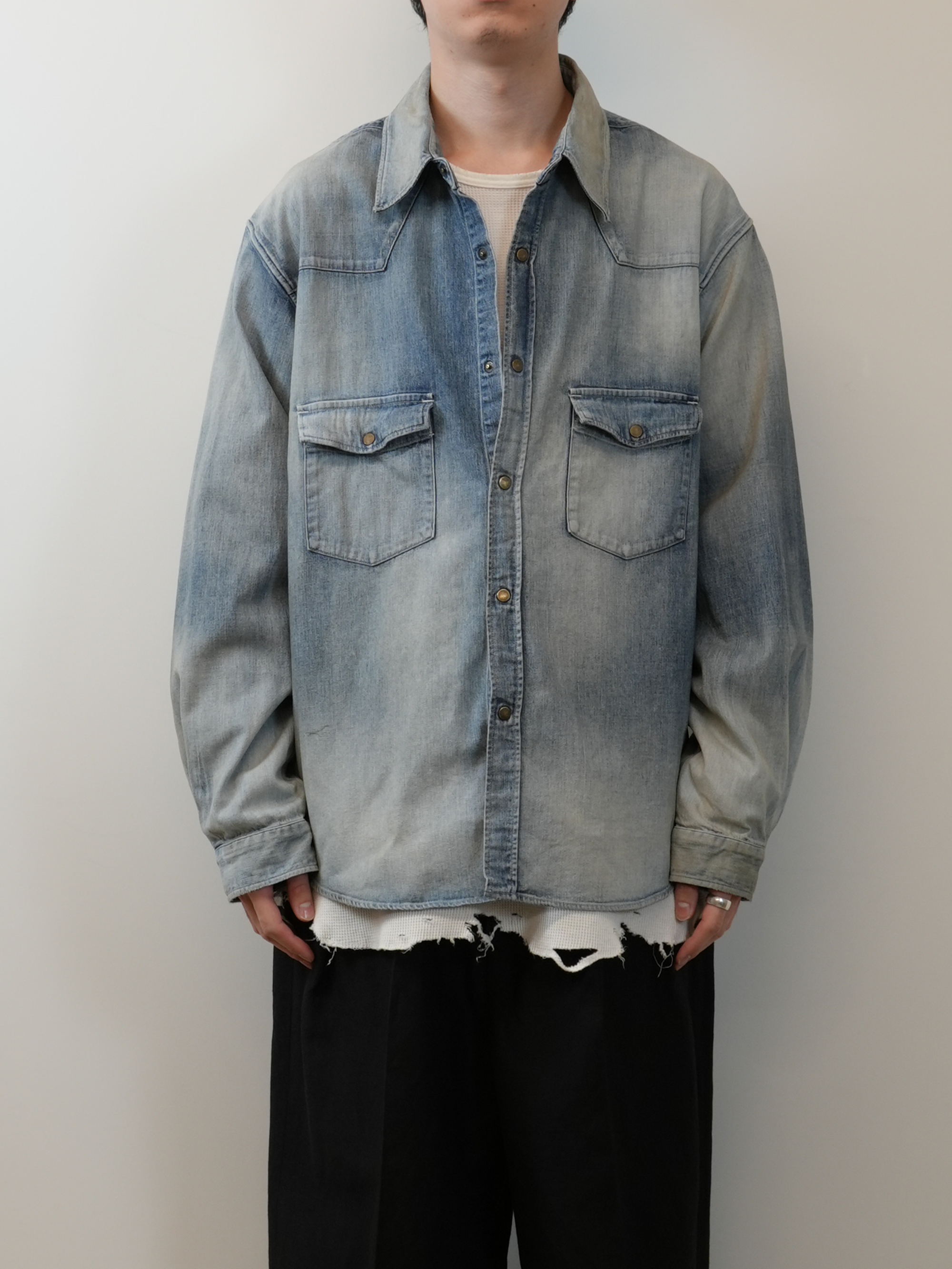 DENIM WESTERN SHIRT(INDIGO)