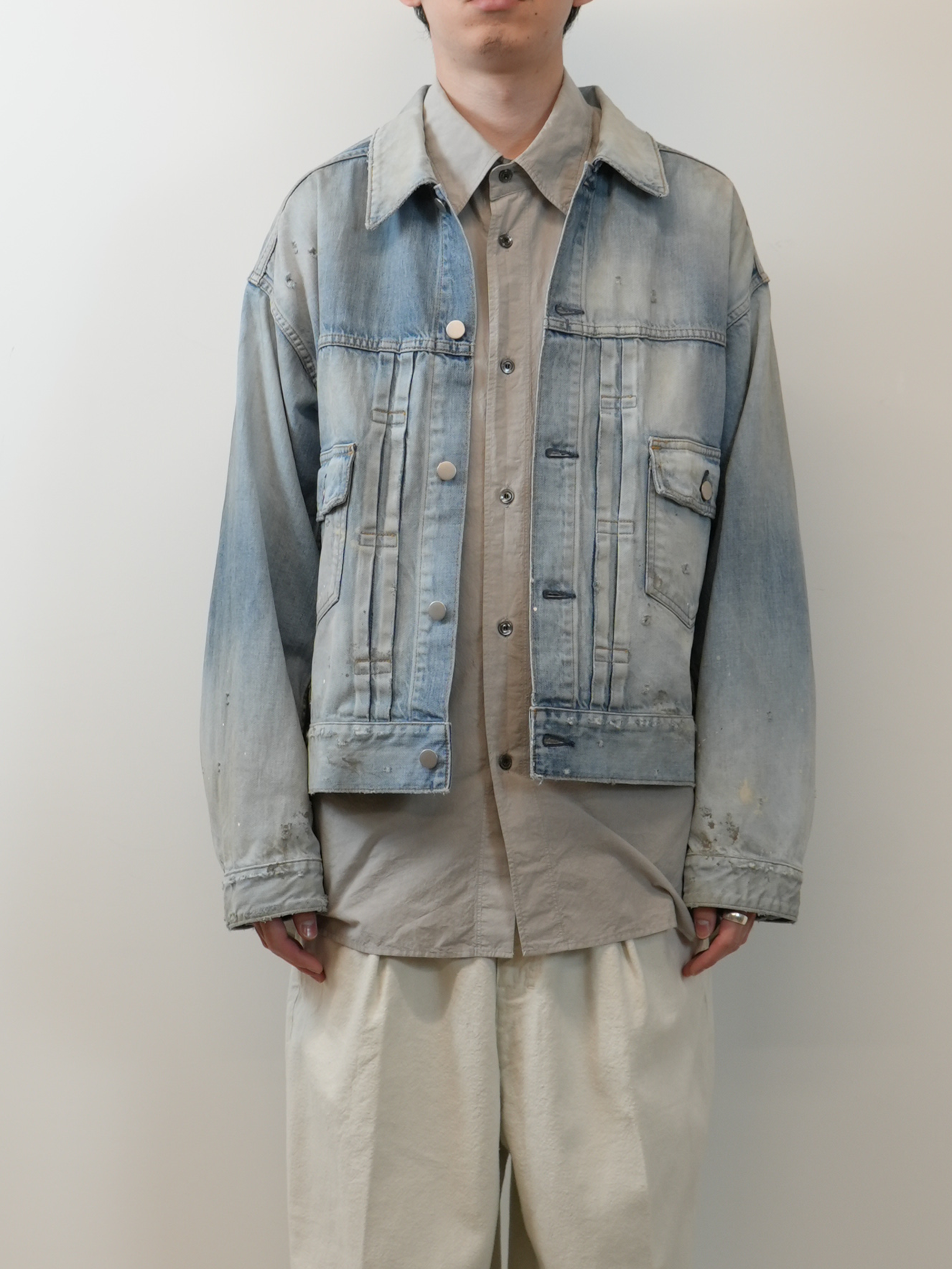 AGING DENIM JACKET(L.INDIGO)