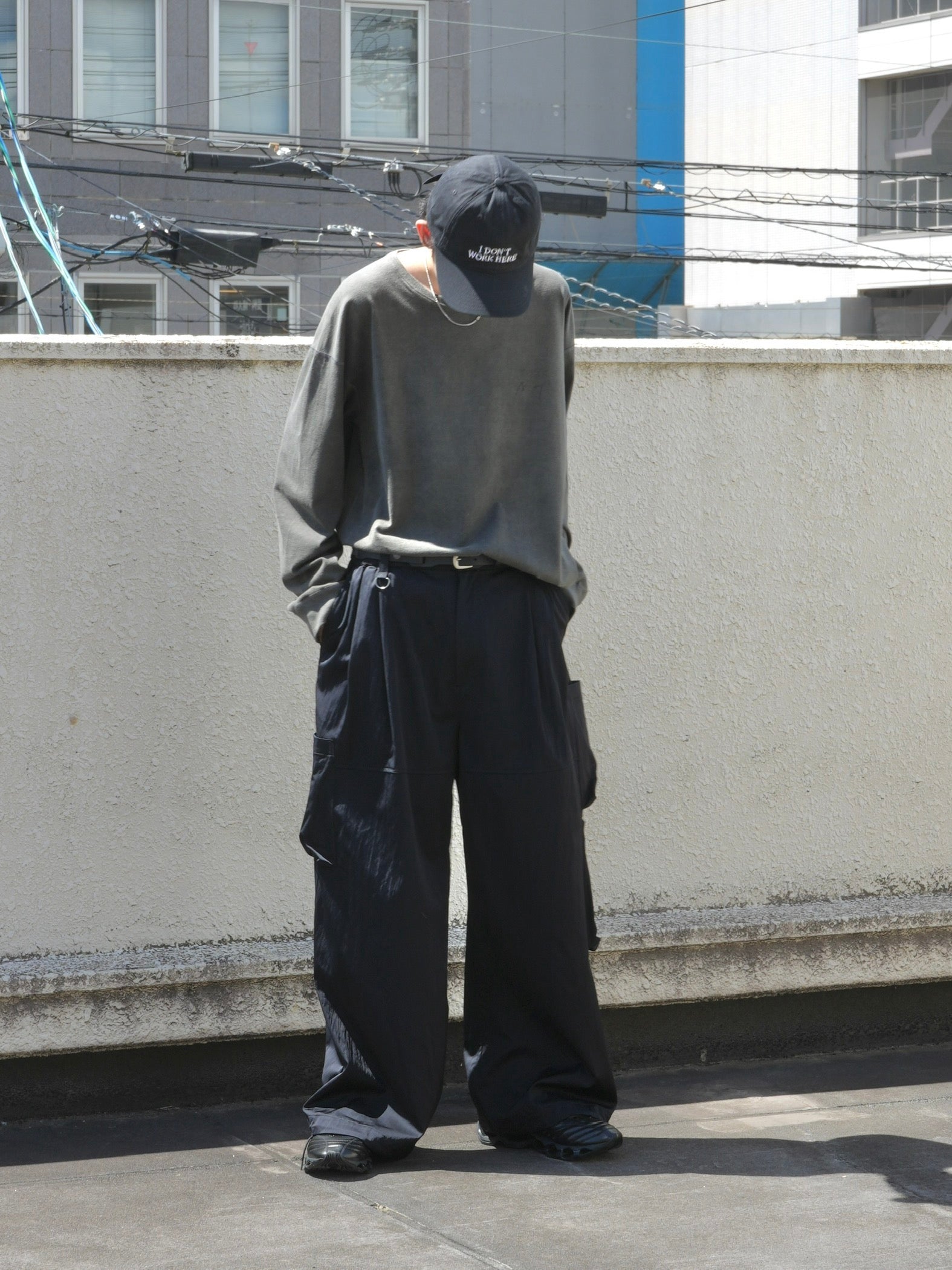 SATIN MILITARY EASY PANTS