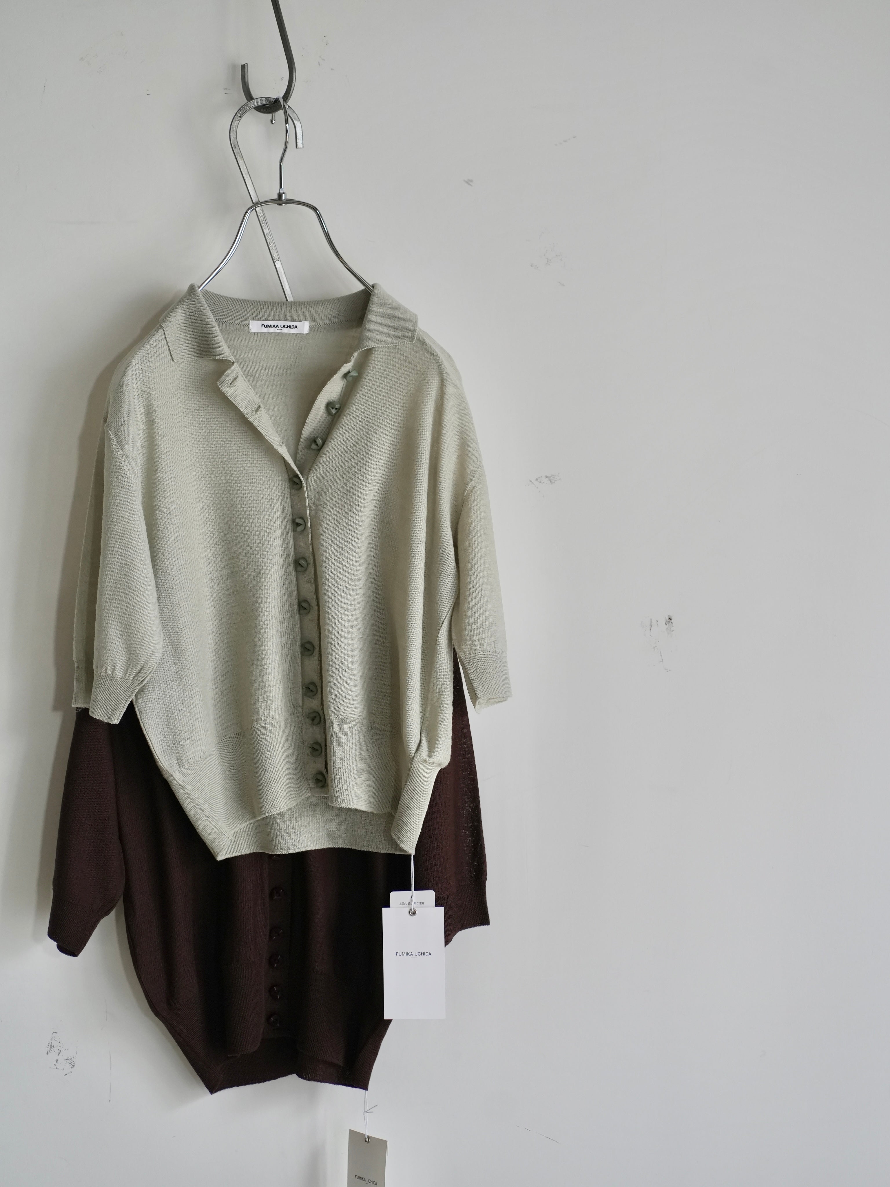 Knitted Crew Neck Cardigan