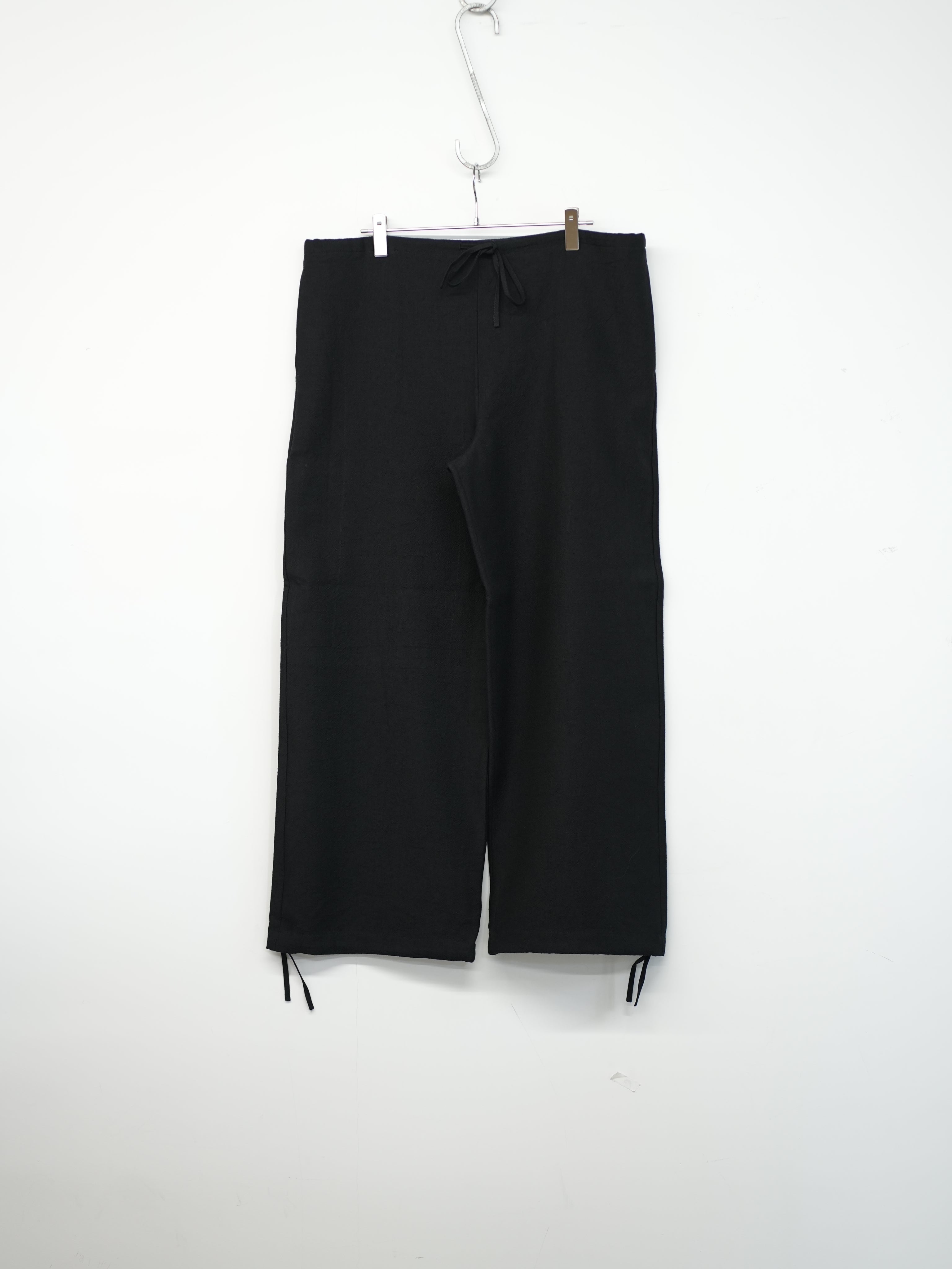 MAXI LARGE PANTS WITH DRAWSTRINGS(Black)