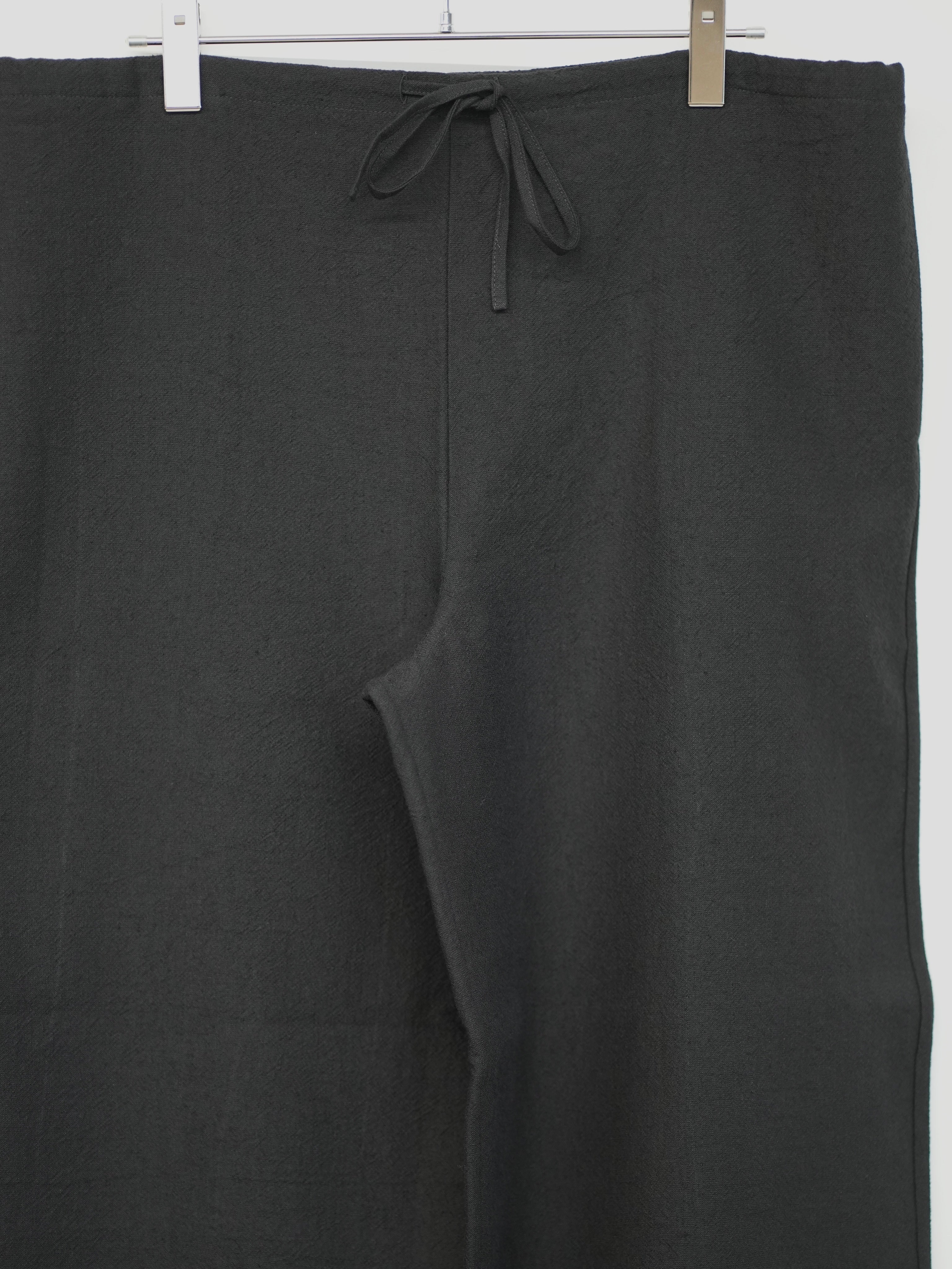 MAXI LARGE PANTS WITH DRAWSTRINGS(Black)