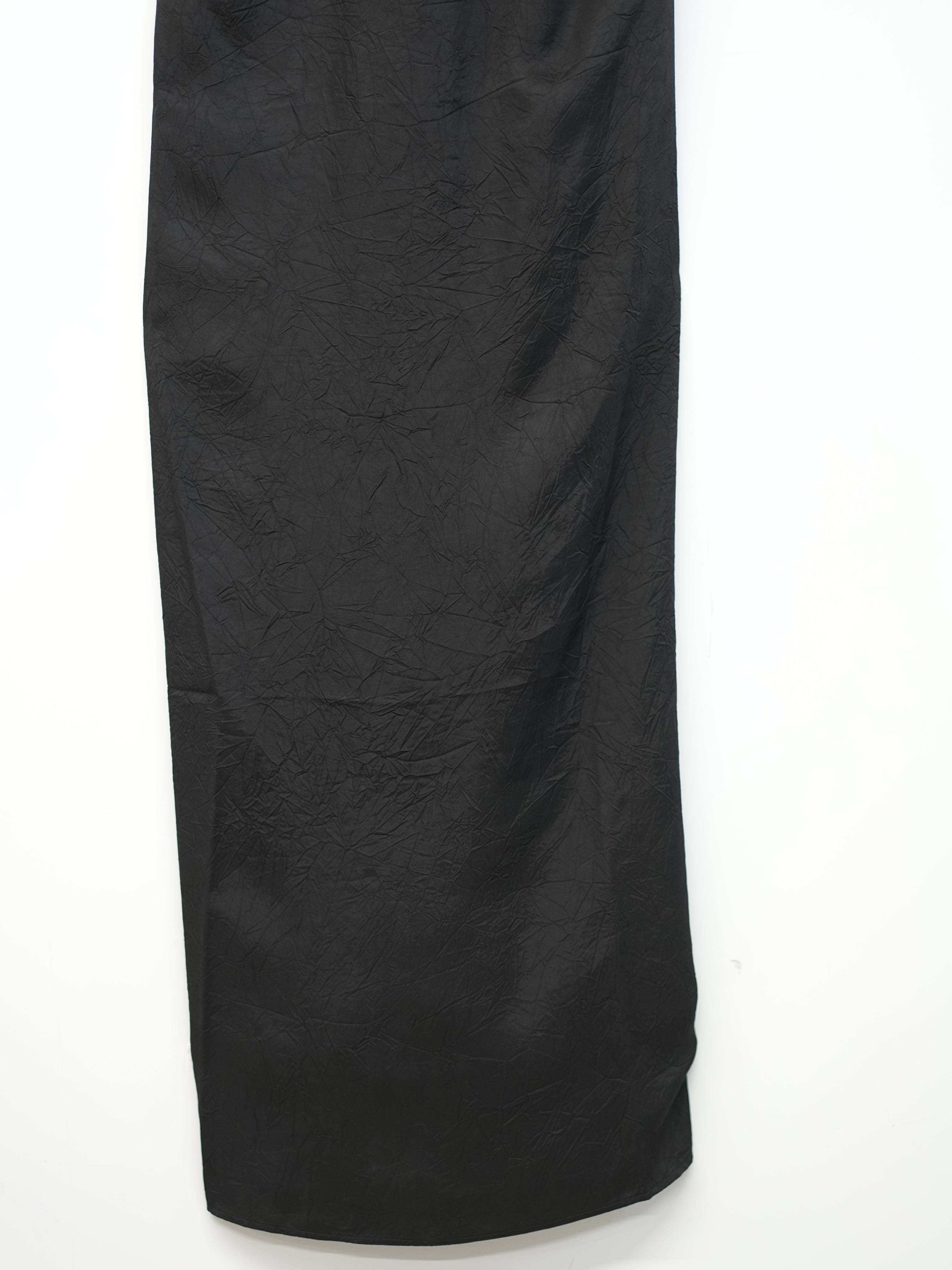 ROUND NECK LONG DRESS(Black)