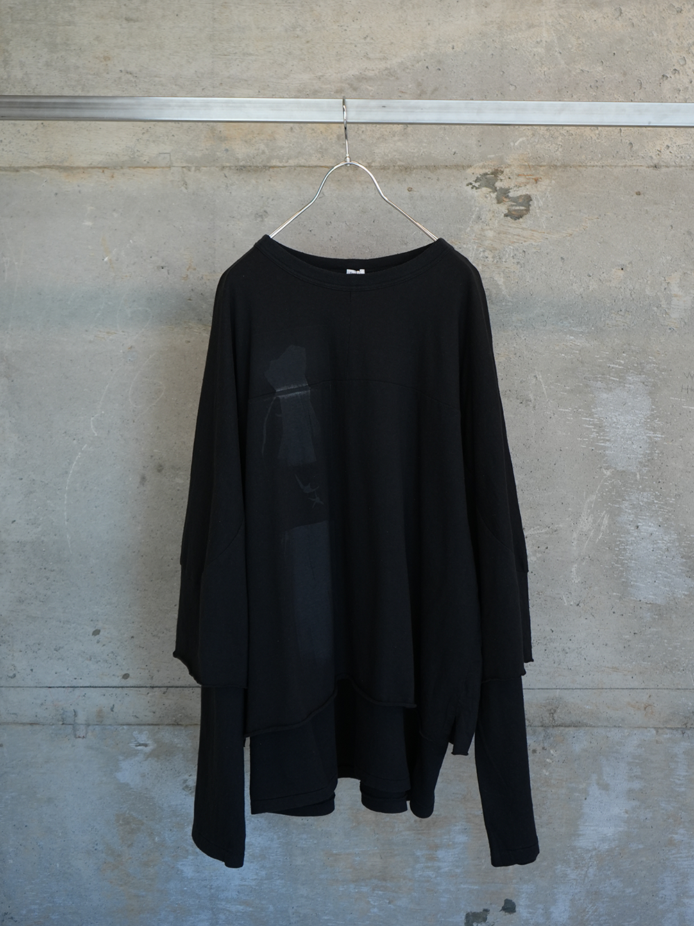 Veiled L/S&H/S T(BLACK)