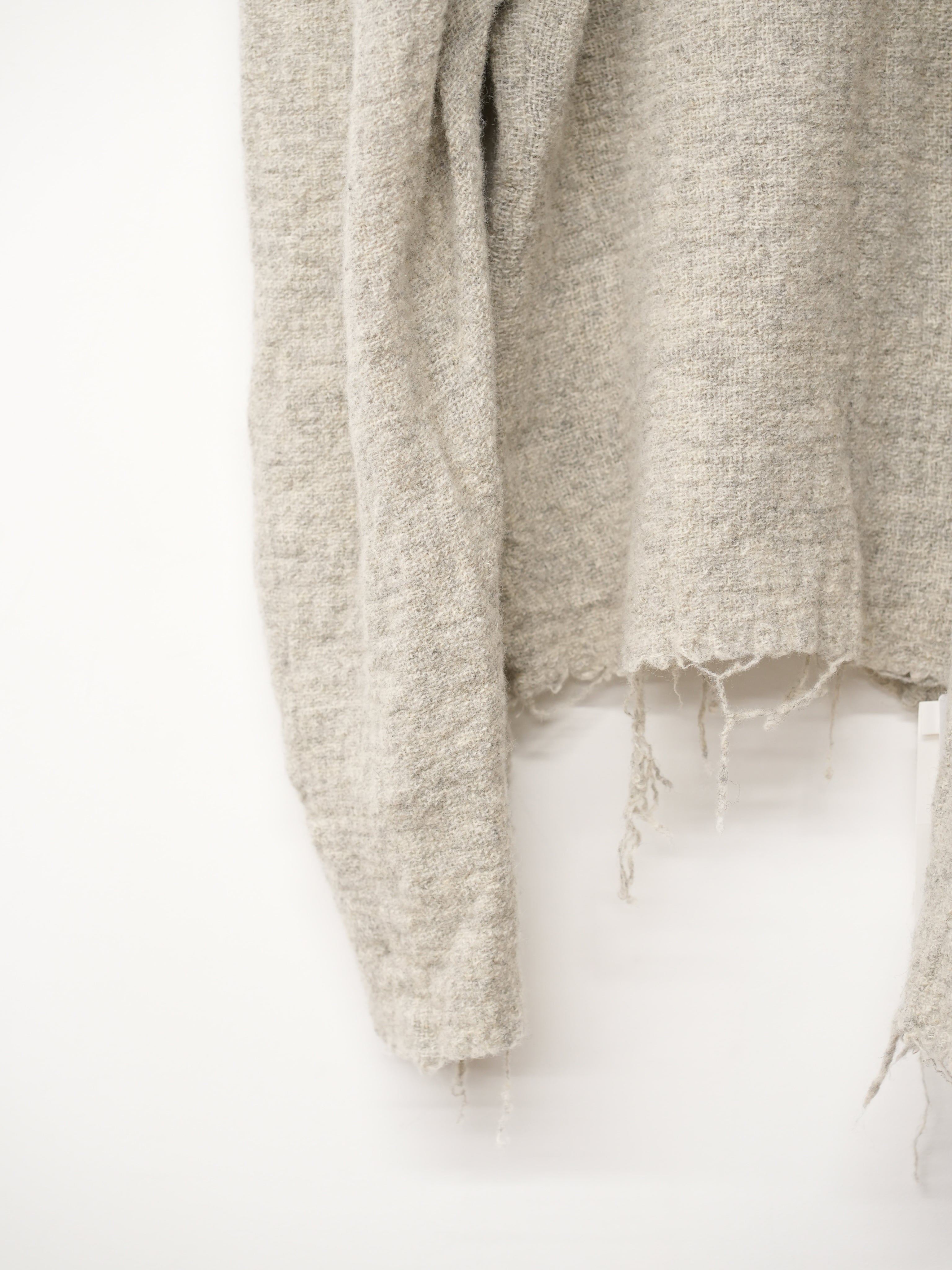 GAUZE SHETLAND PUFF-SLEEVE TOP