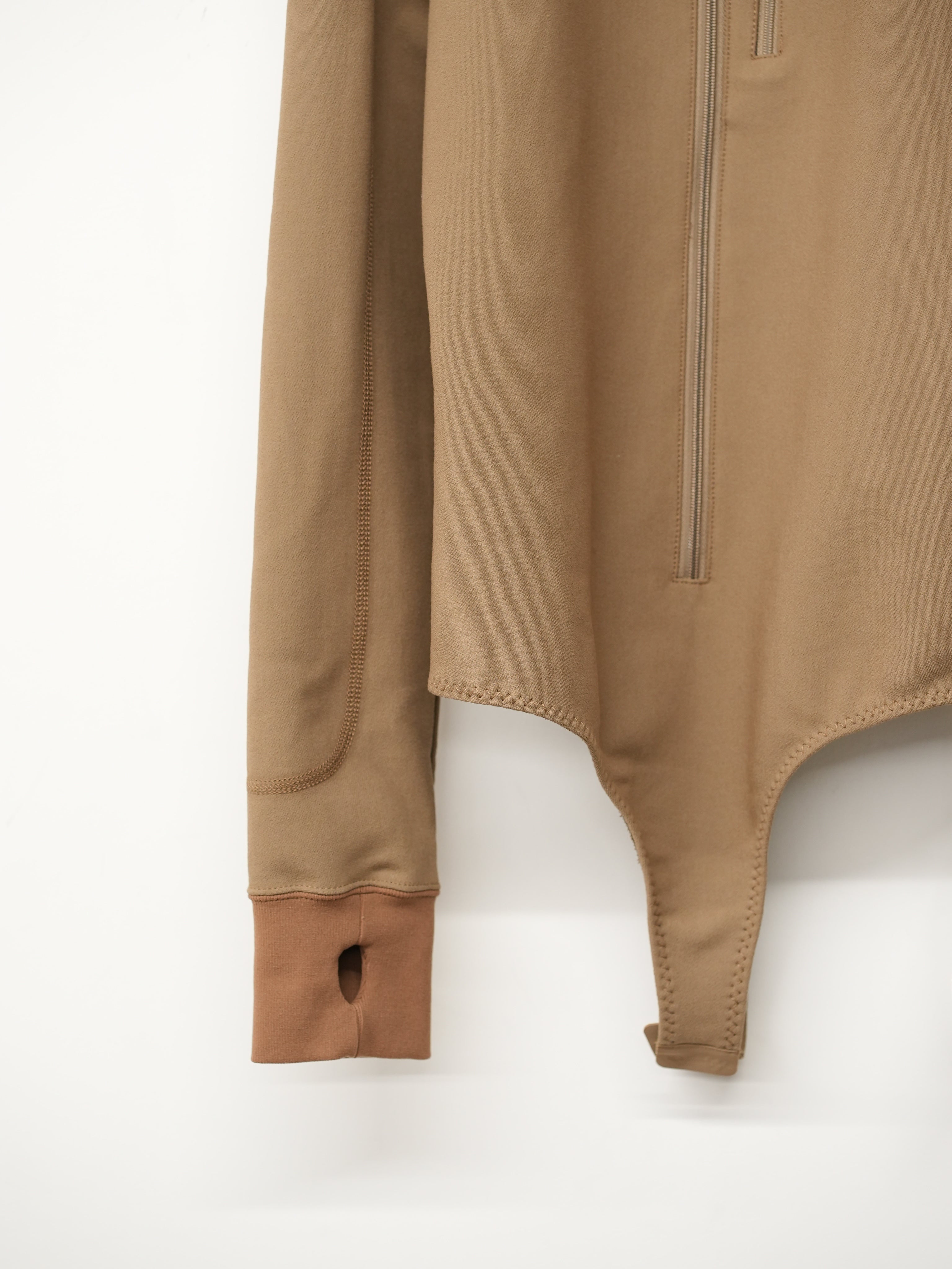 FRENCH TERRY HALF-ZIP BODYSUIT