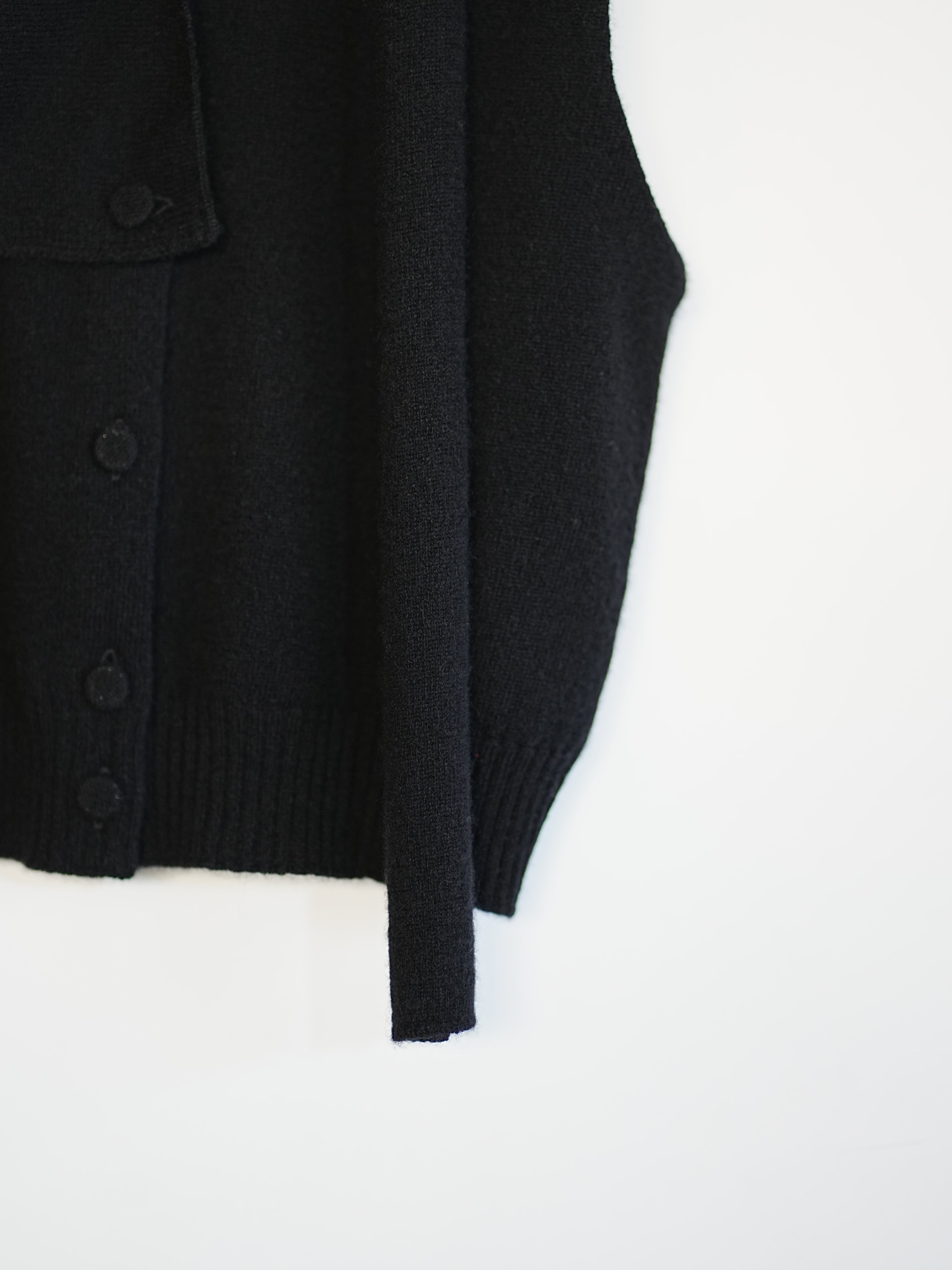 CASHMERE STRIPED KNIT VEST WITH LONG SCARF