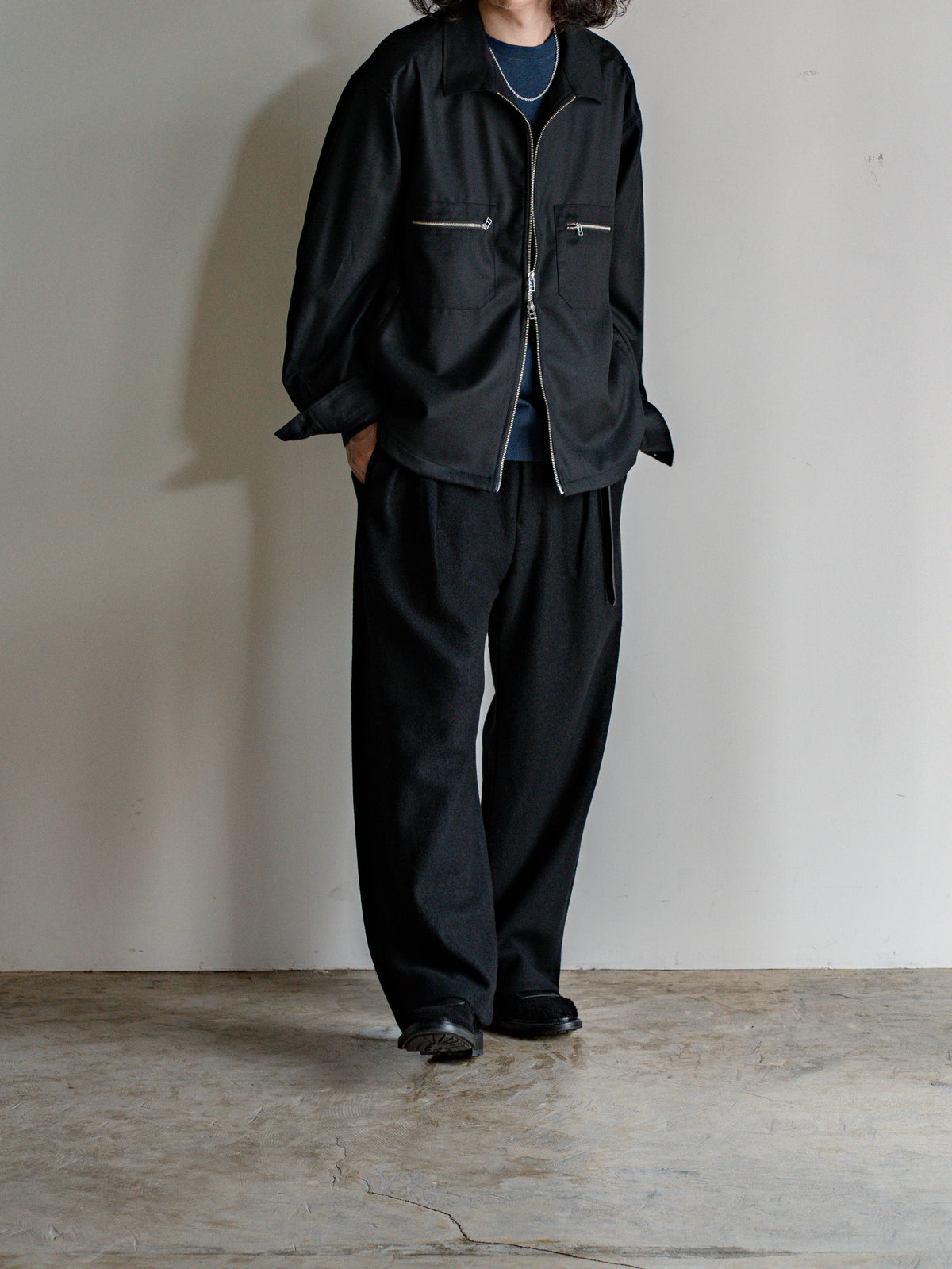 WOOL ZIP SHIRT