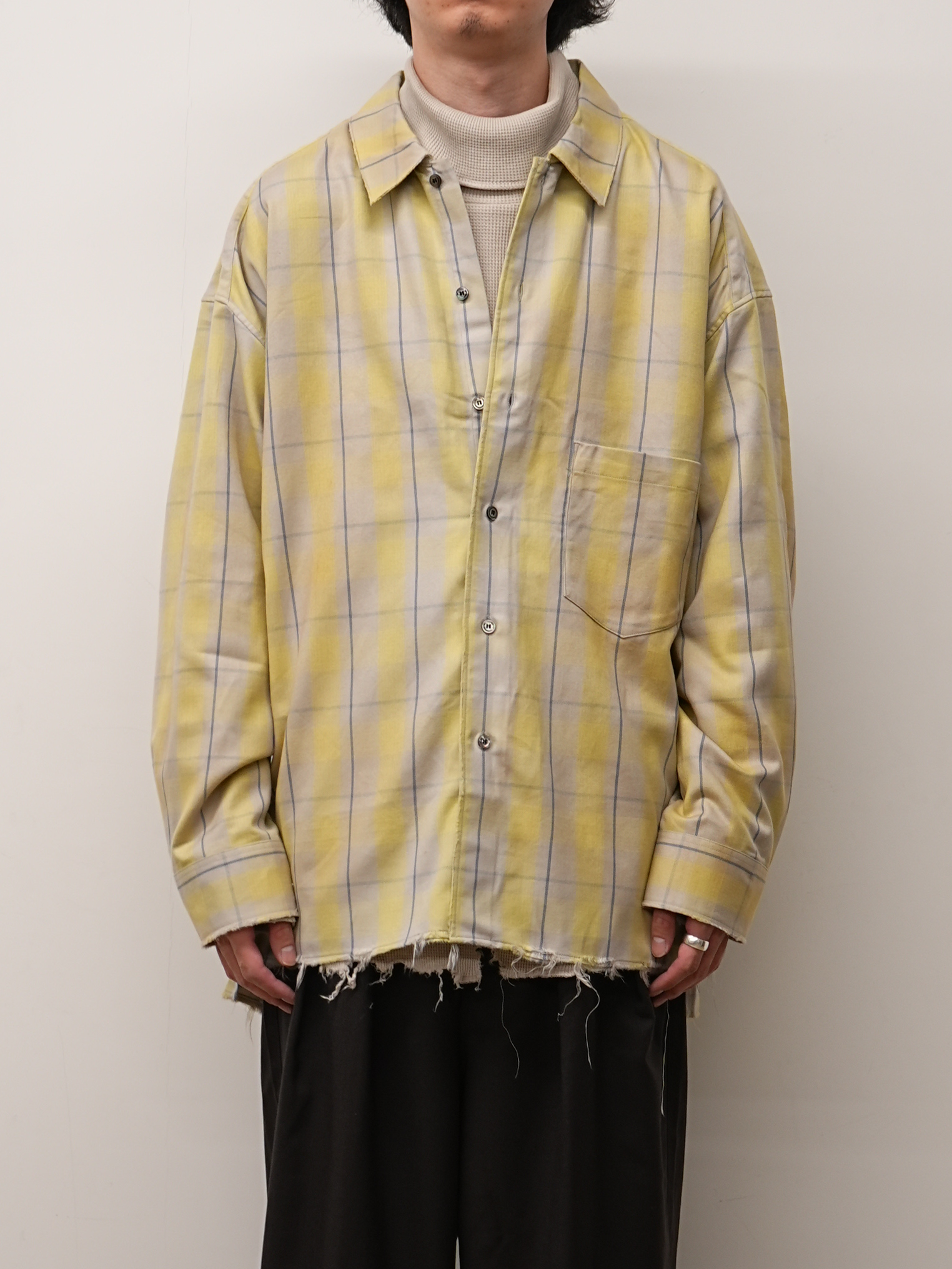 C/R CHECK SHIRT(YELLOW)