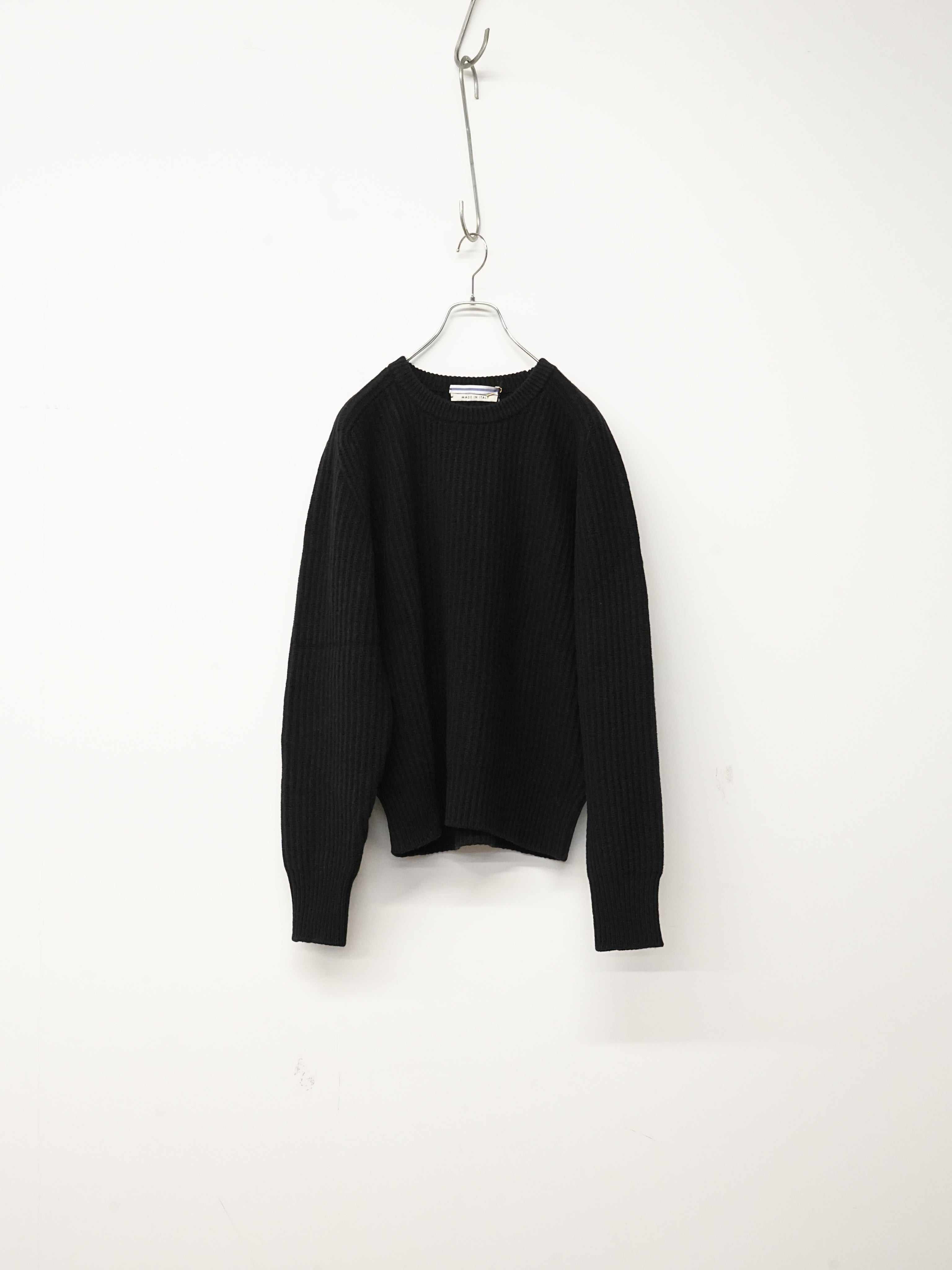 CASHMERE & WOOL MAXI RIBBED RAGLAN SWEATER