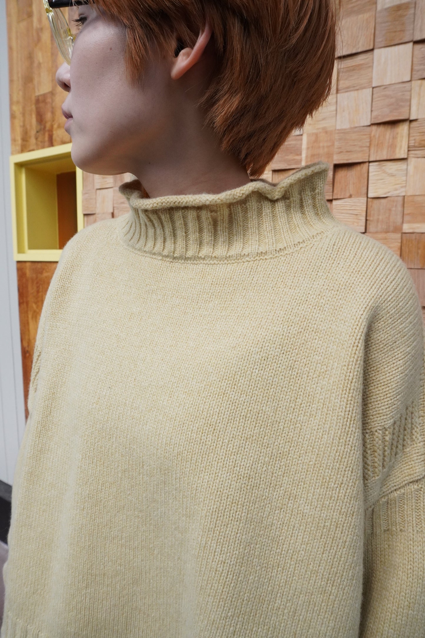 [50%OFF]Lambs Wool Guernsey Sweater Short (CREAM)