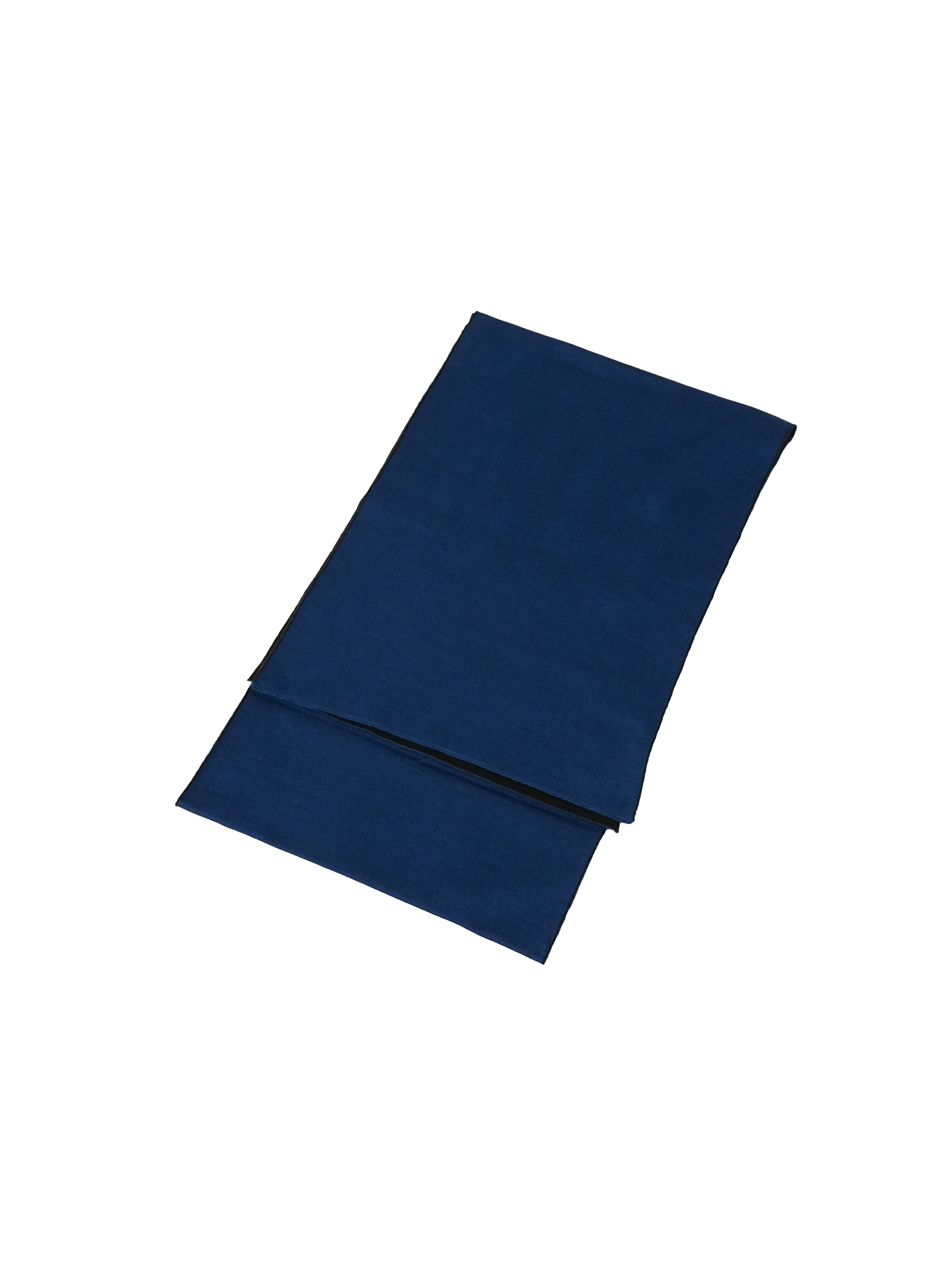 SILK CASHMERE DOUBLE SCARF(BLACK/COBALT BLUE)