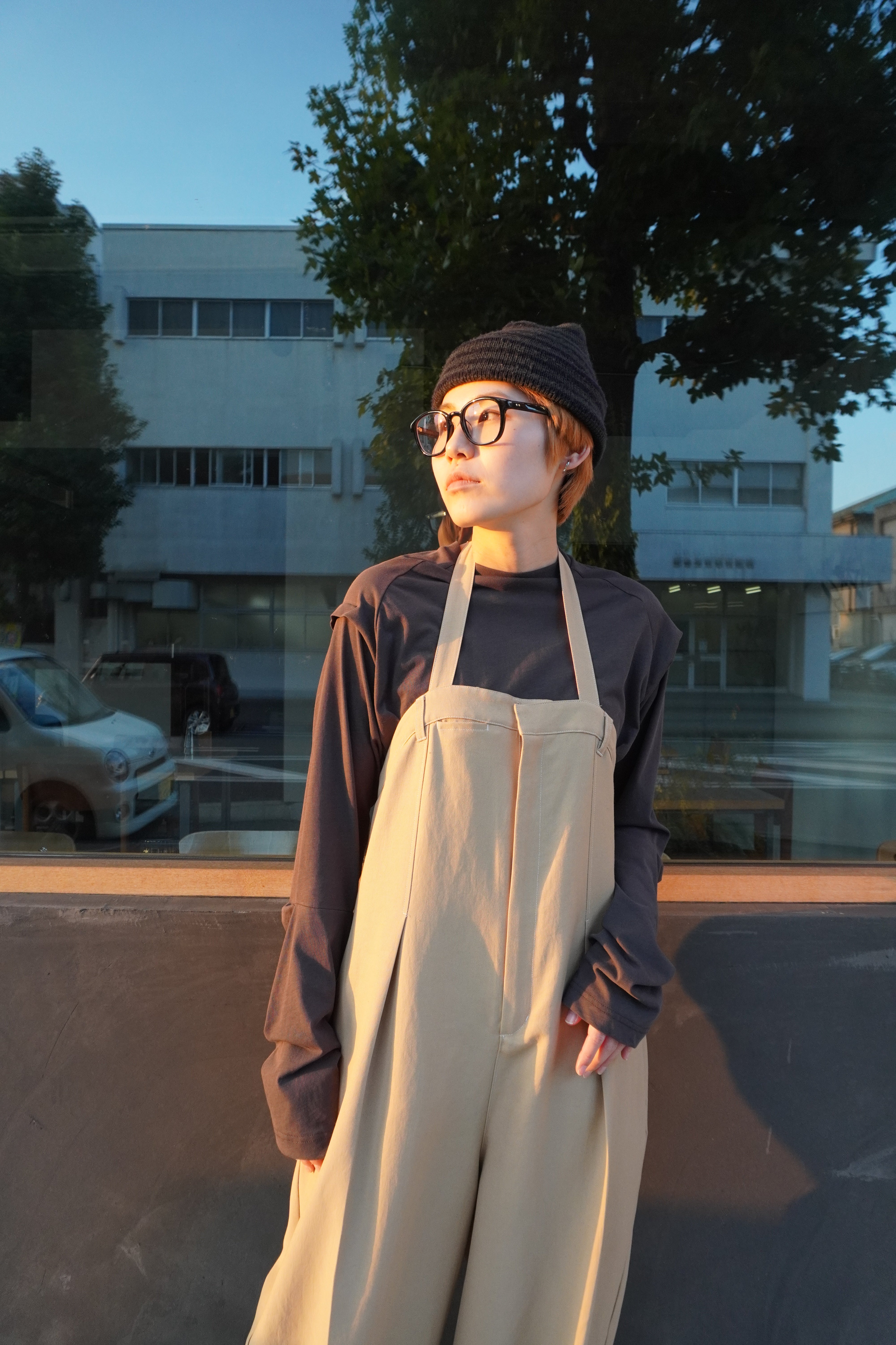 Wide Slacks Jumpsuit(Beige)